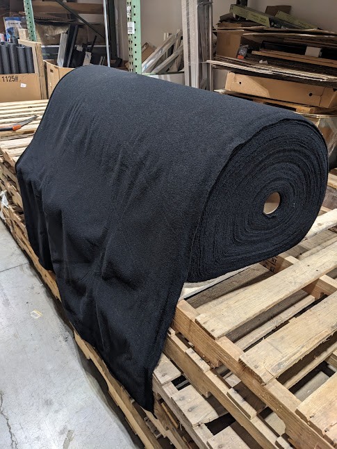 100 YARD X 54" WIDE VELCRO BRAND KNIT LOOP 3001 BLACK SEW-ON FABRIC. LOOP ONLY.