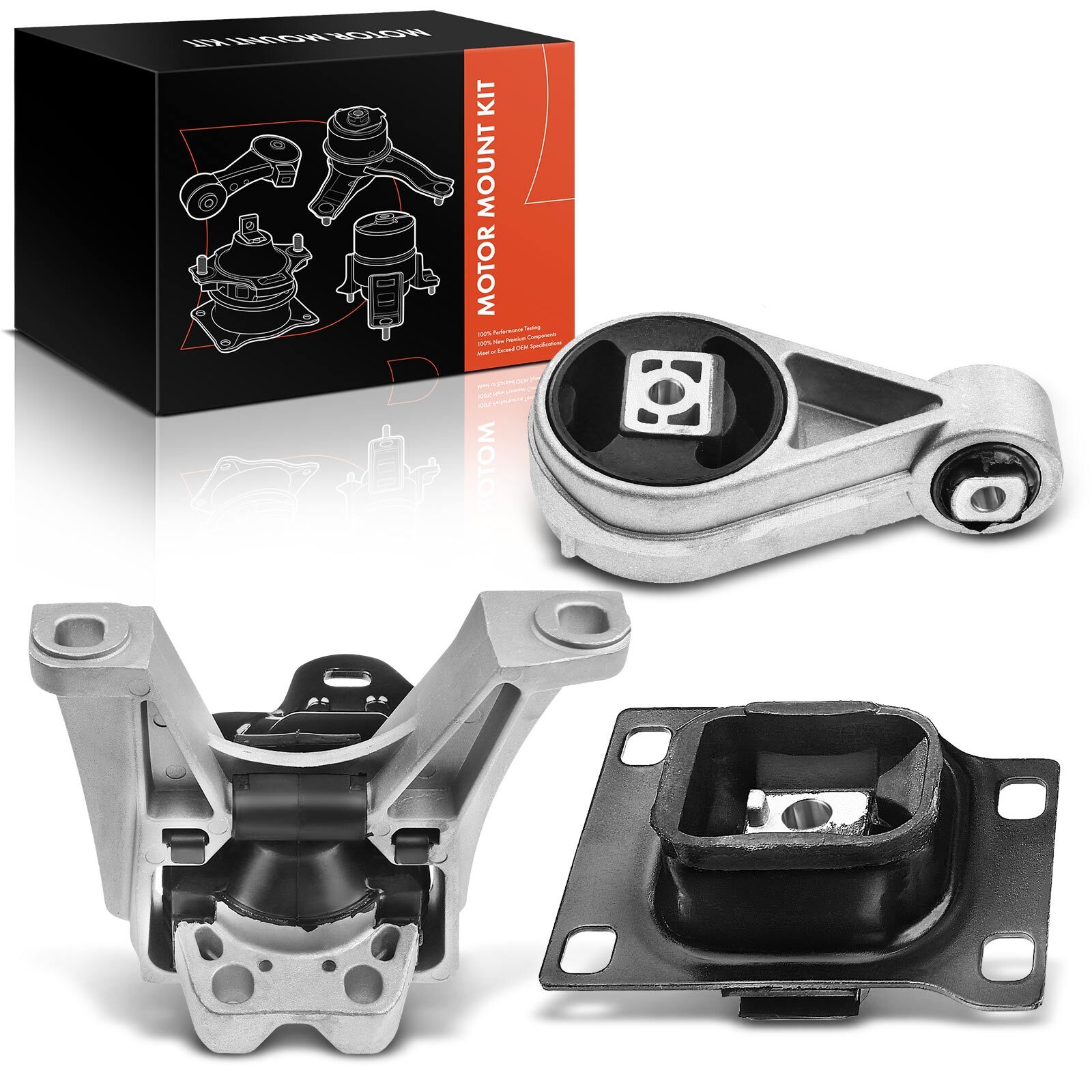 3pcs Engine Motor and Transmission Mount for Ford Focus 2005 2006 2007 2.0L Auto
