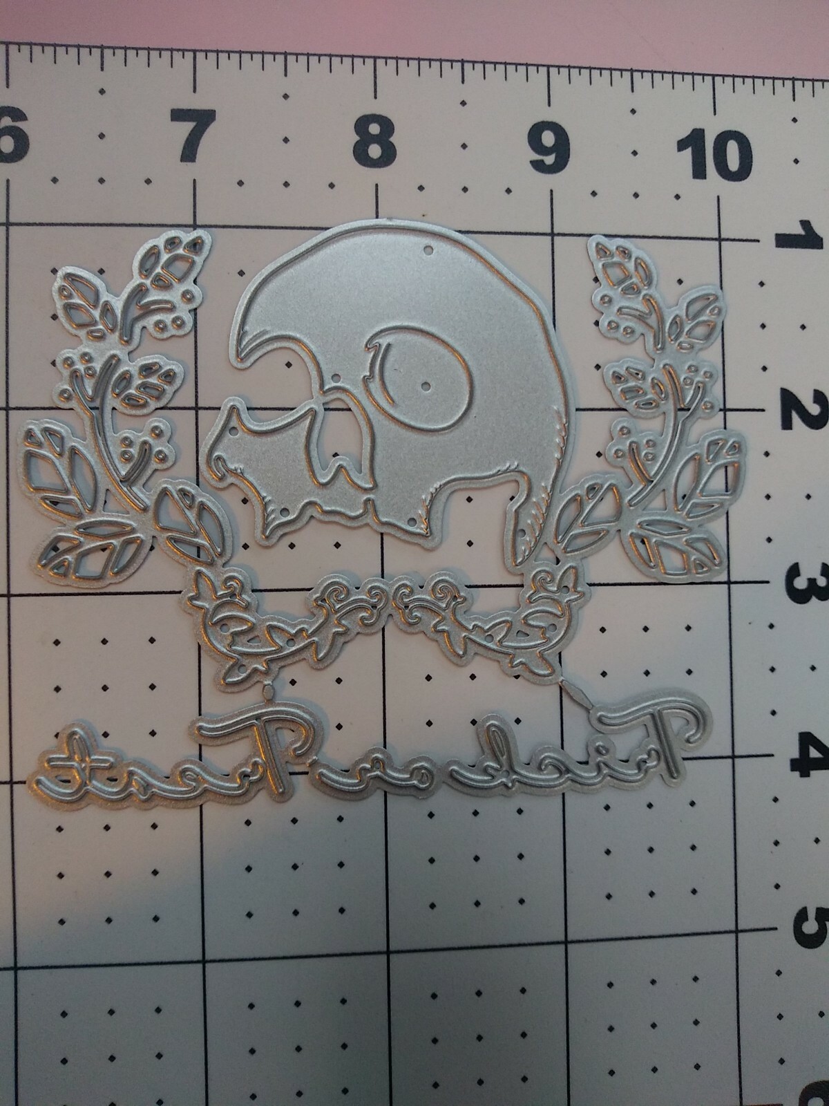 Universal Thin Metal Die Cut Tool Sugar Skull Halloween Trick or Treat flower