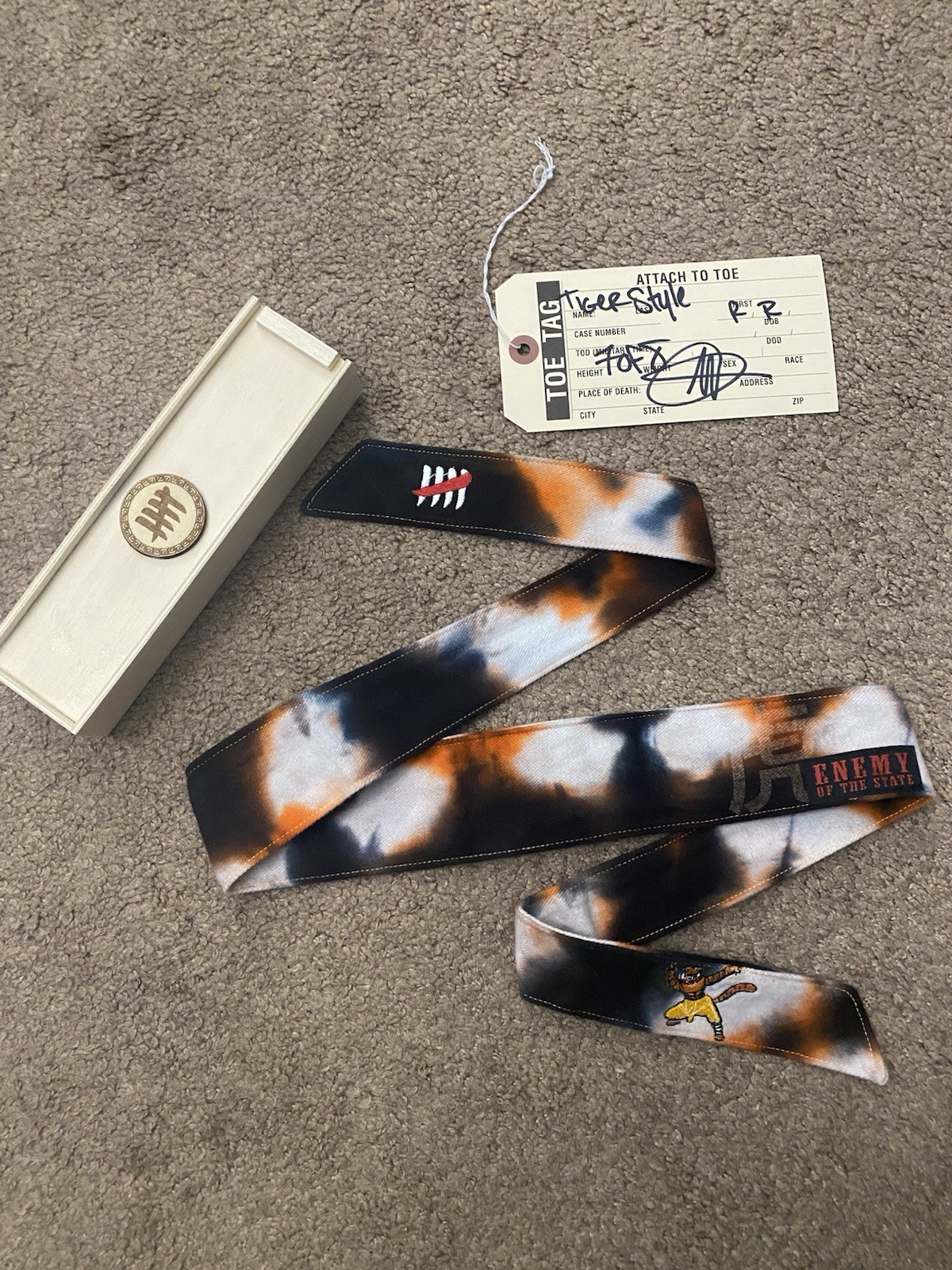 Enemy Of The State Paintball Tiger Style Kung Fu Headband New Jt Sd