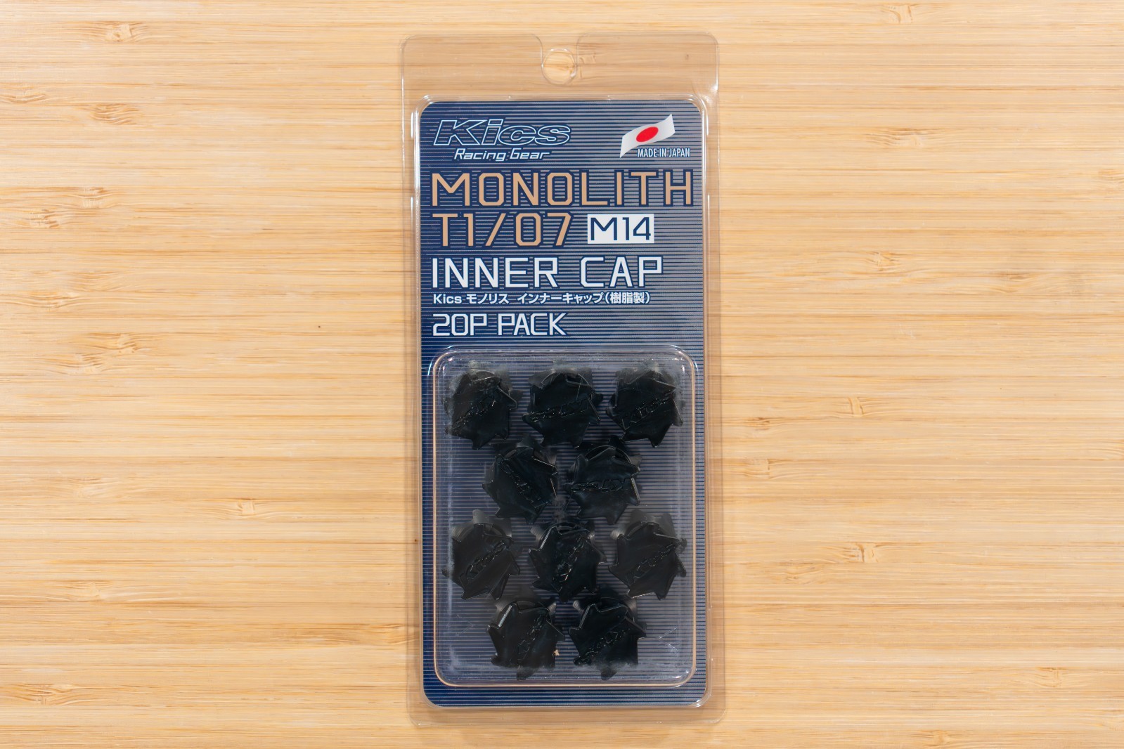 Genuine KYO-EI Project Kics Monolith T1/07 Lug Nut Caps - M14 - BLACK (20 pcs)