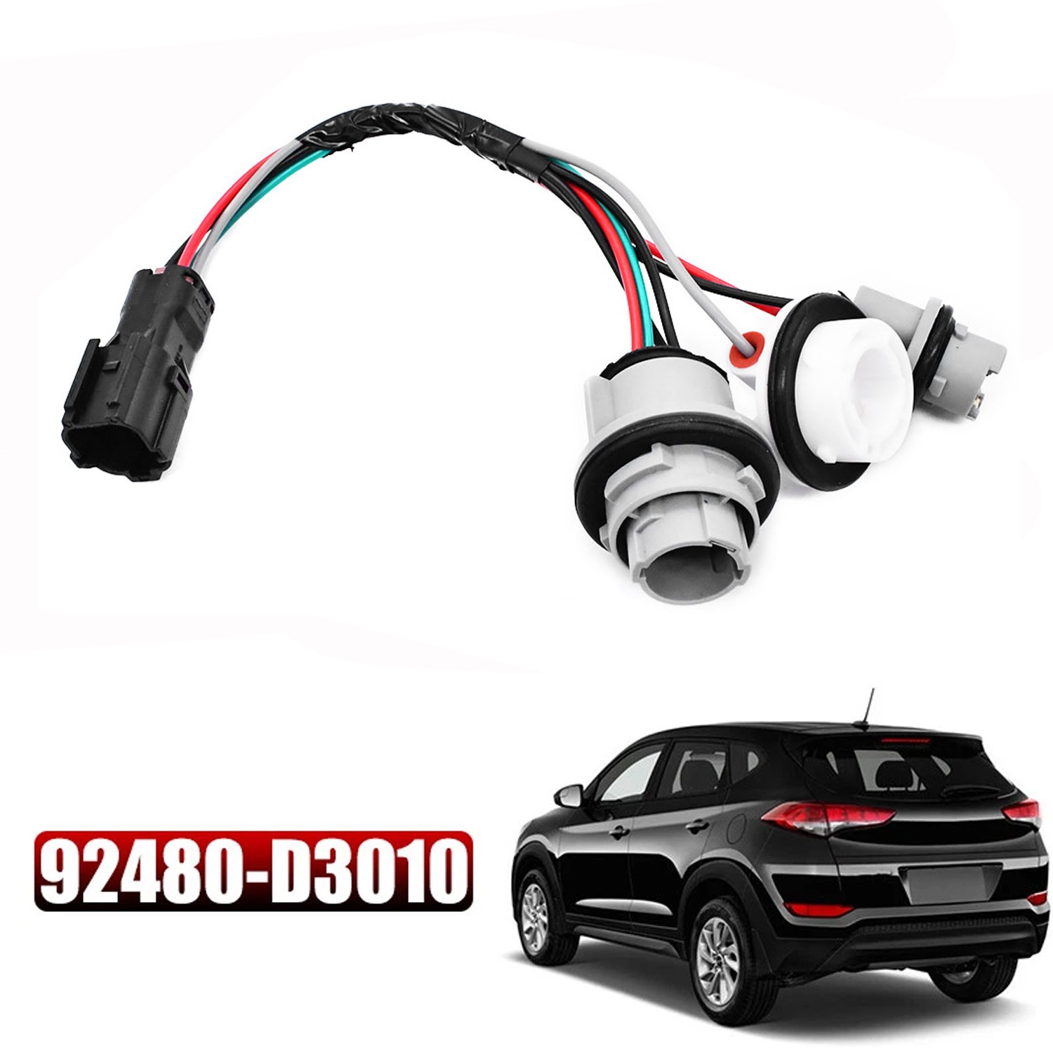 For 2016-2018 Hyundai Tucson Car Rear Tail Lamp Light Socket & Wire 92480-D3010