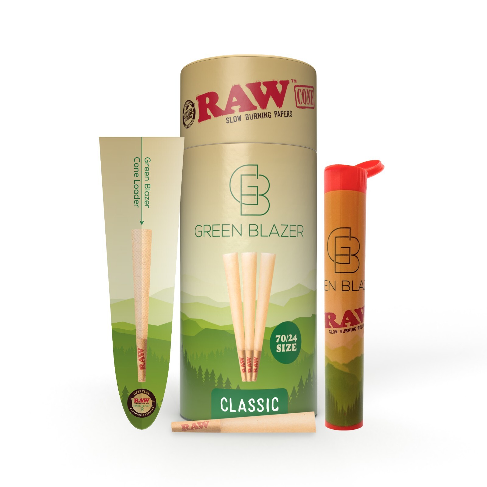 RAW Cones Single Size 70/24 Dogwalker: 50 Pack