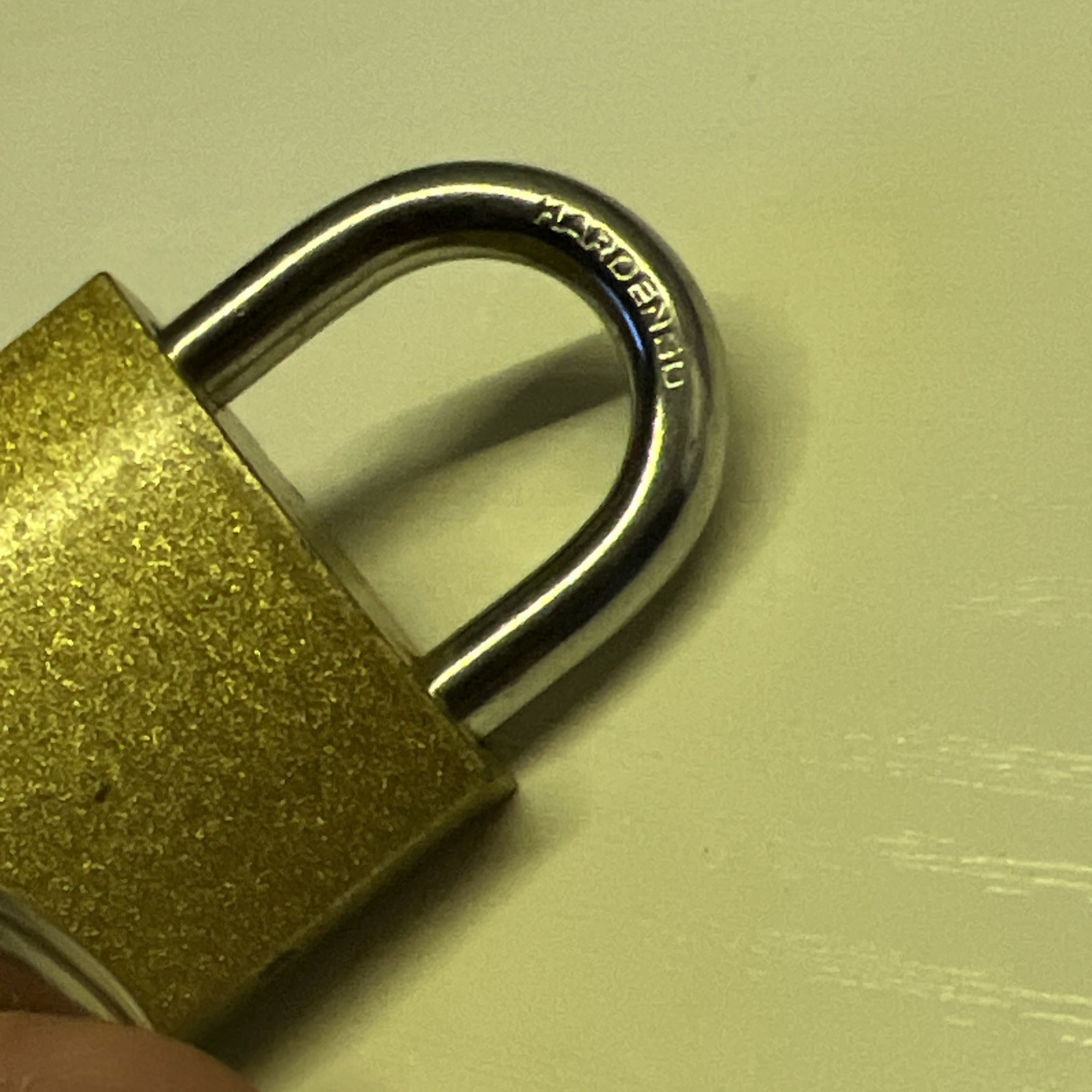Solid Brass Padlock with Key, Pad Lock 1-1/2 in. Wide Lock Body, Locker