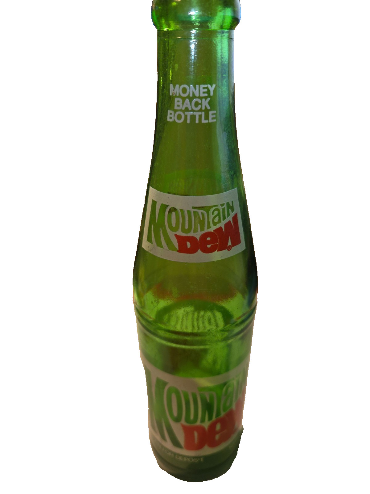 Vintage 1970s Mountain Dew ACL Bottle 10 oz.