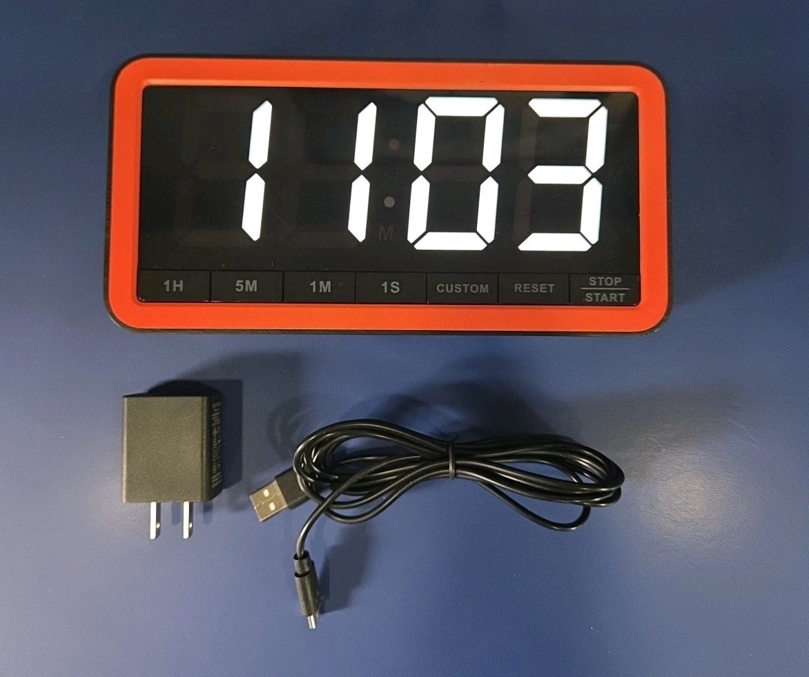 VOCOO Digital Kitchen Timer with 7.8” Extra Large Display, Magnetic LED