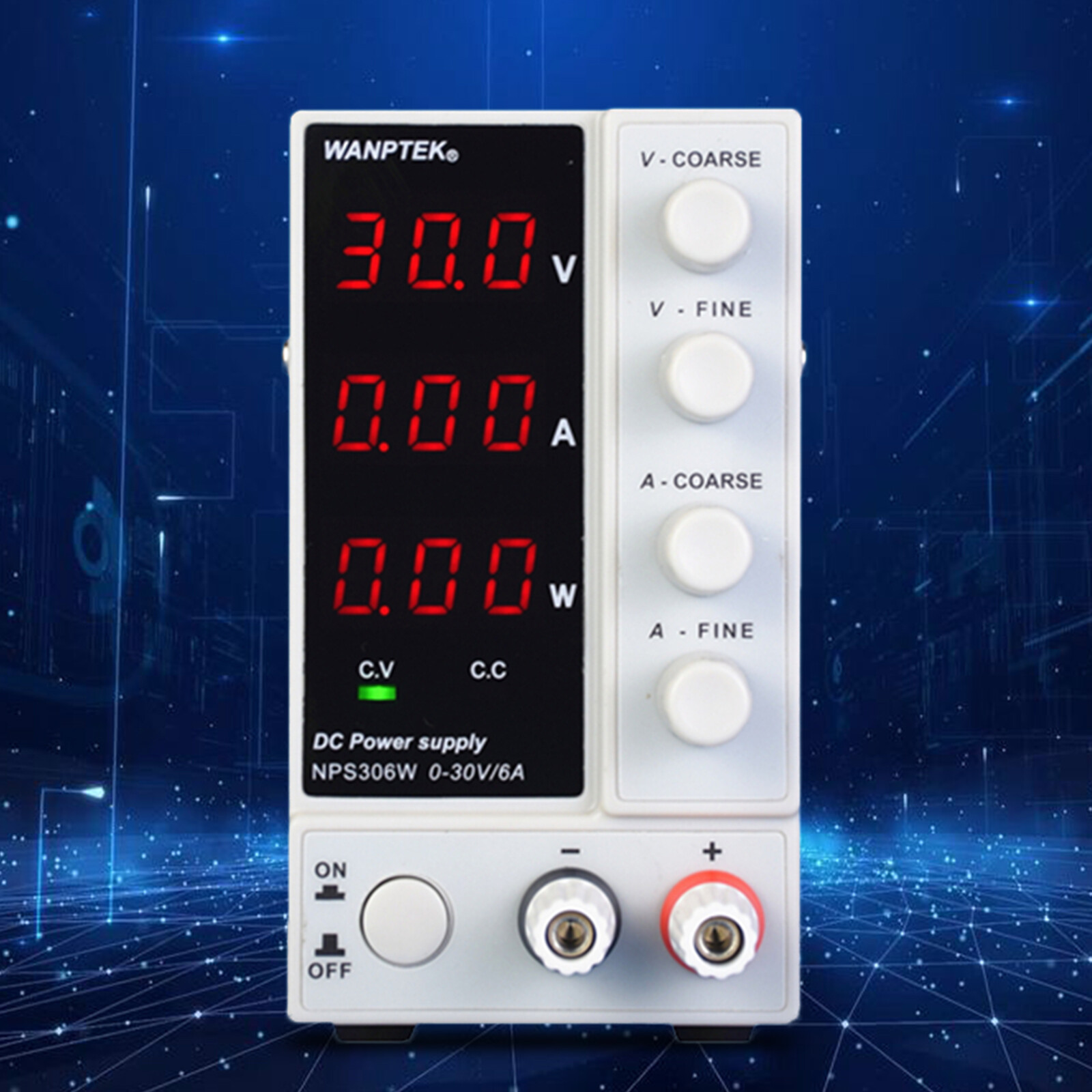 0-30V 0-6a Lab DC Bench Power Supply Variable Linear Adjustable Power Supply