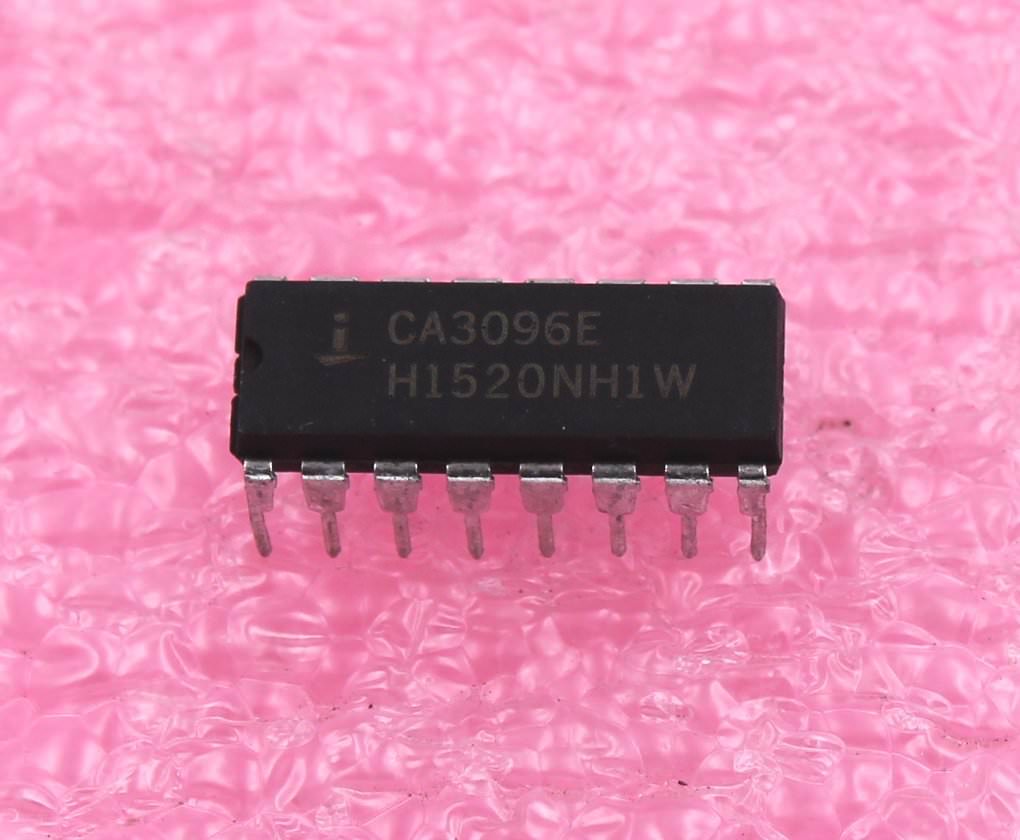 CA3096, 3x NPN/2x PNP Arrays, Vceo=30/-40V, Hfe NPN=500, PNP=250 - Lot of 3