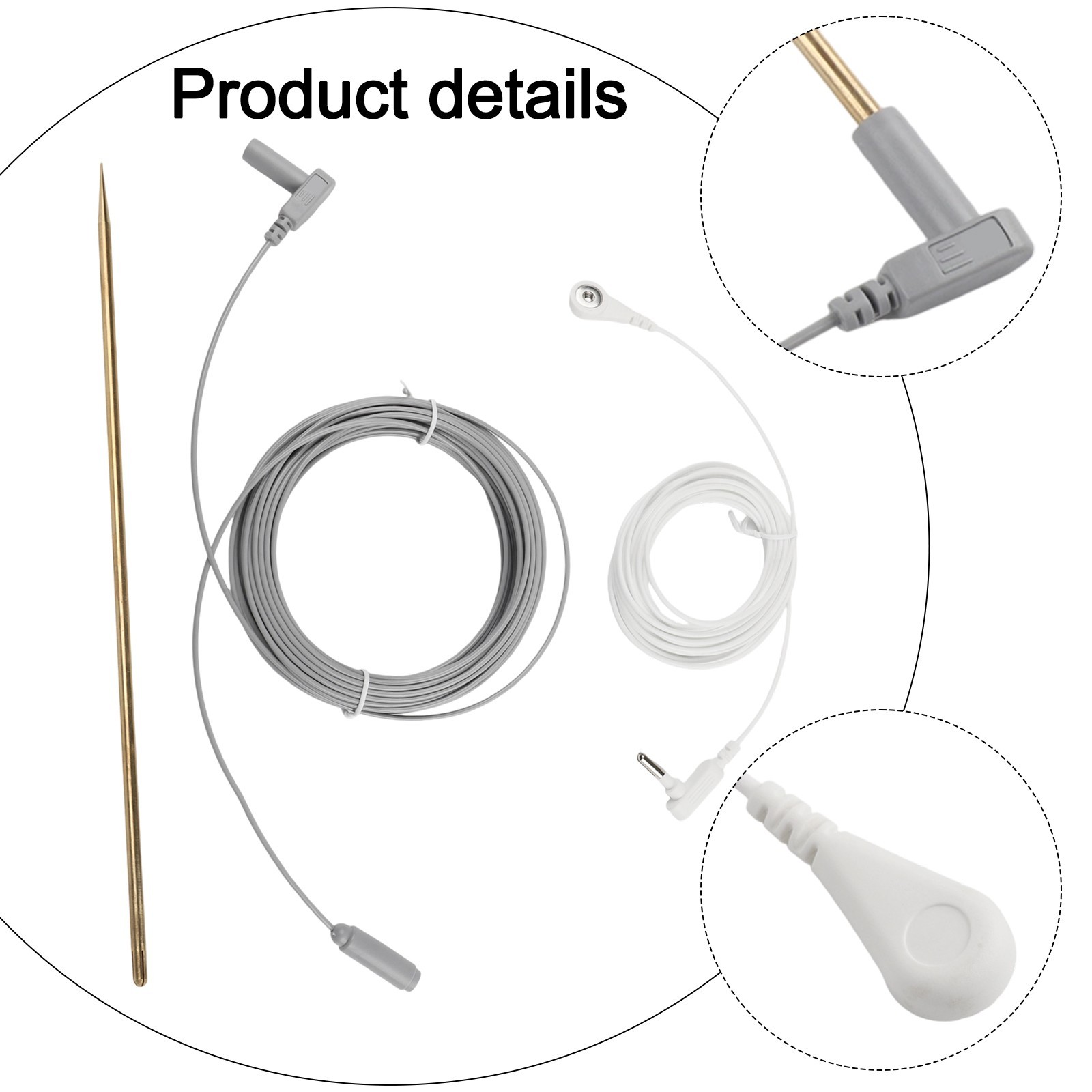 Grounding Rod 30cm Long with Ground Wire for Enhanced Electrical Safety