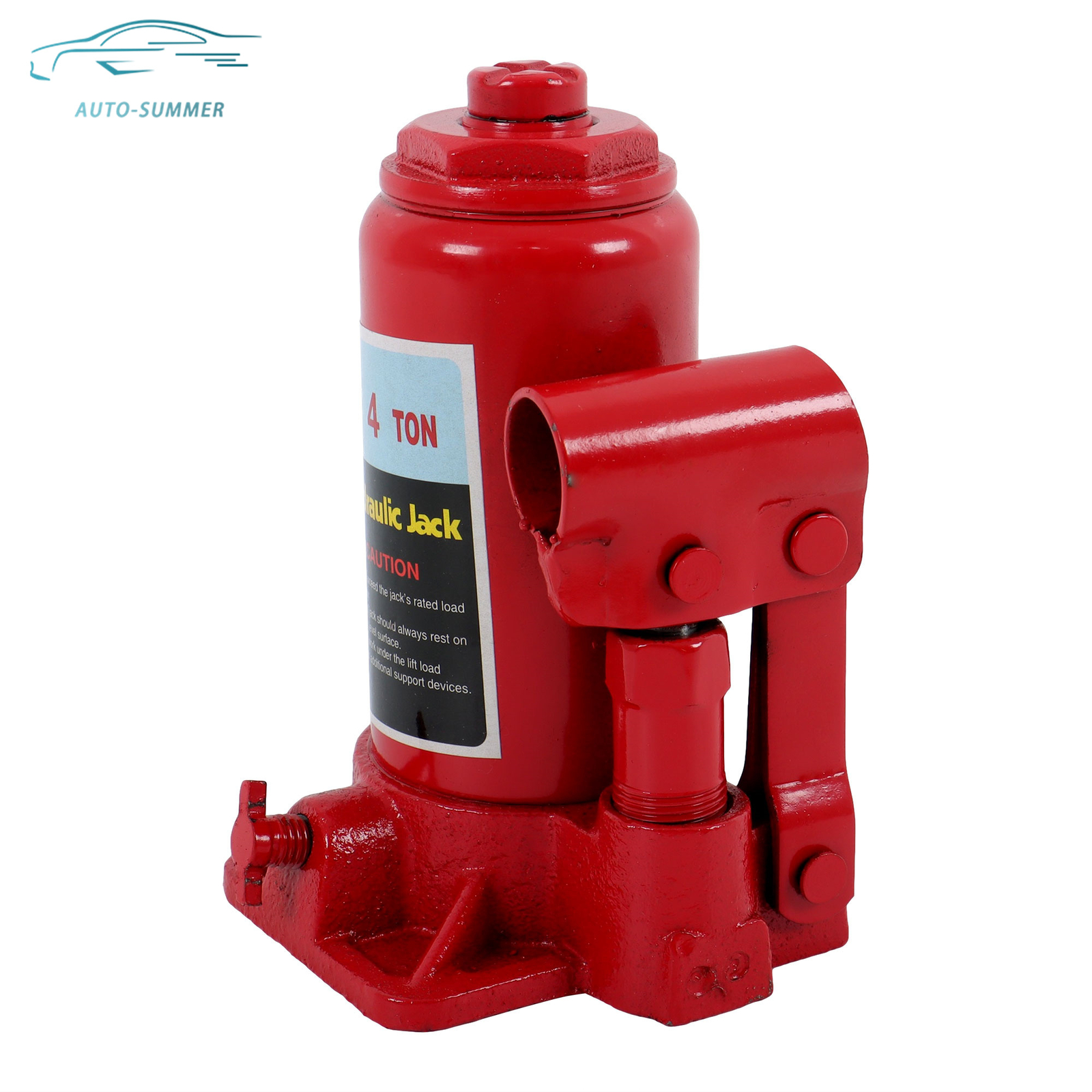 Red 6Ton Welded Portable Bottle Jack Heavy Duty Car Lift Repair Tool