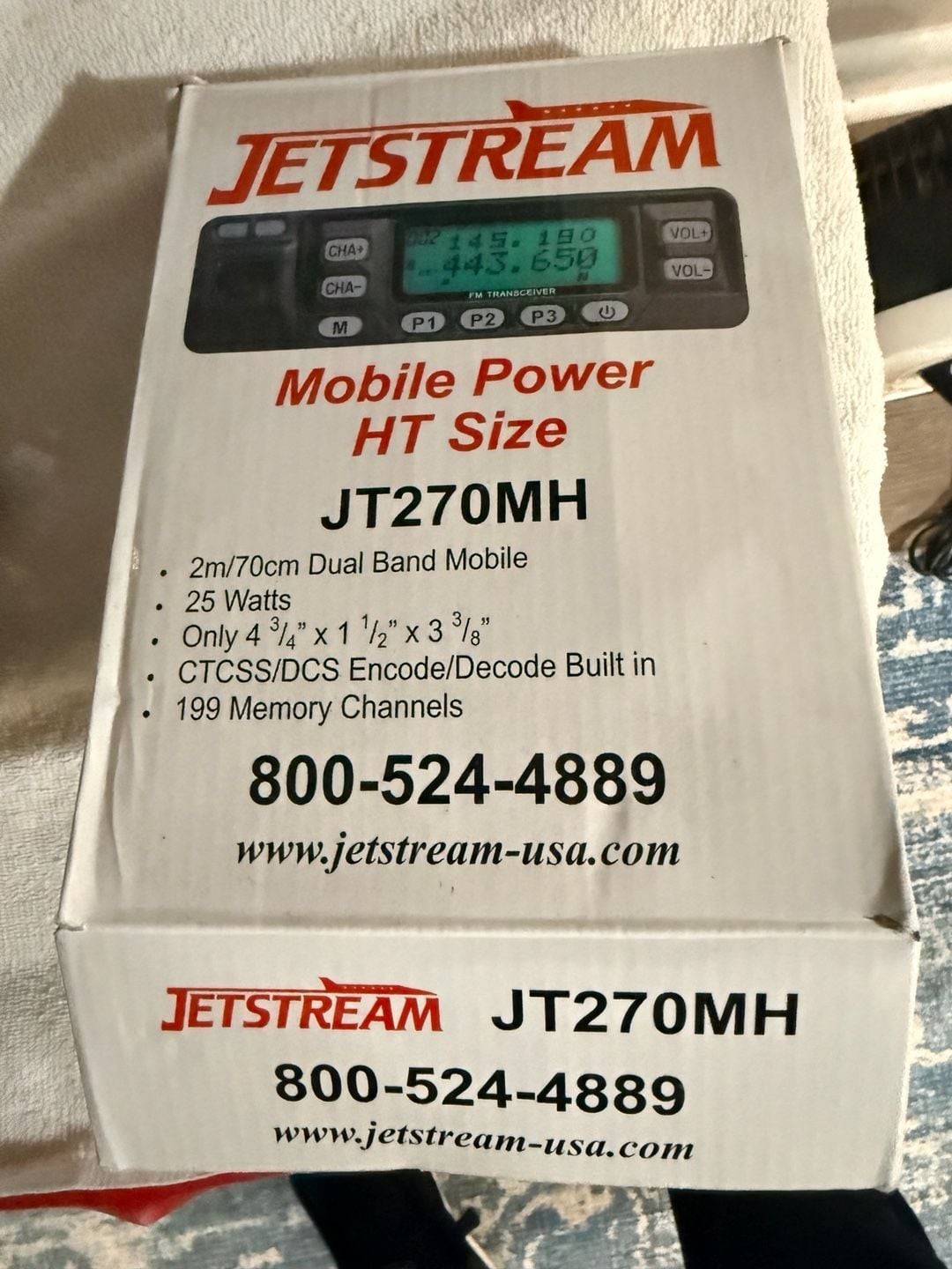 Jetstream JT270MH — a compact 2m/70cm dual-band amateur (ham) mobile transceiv