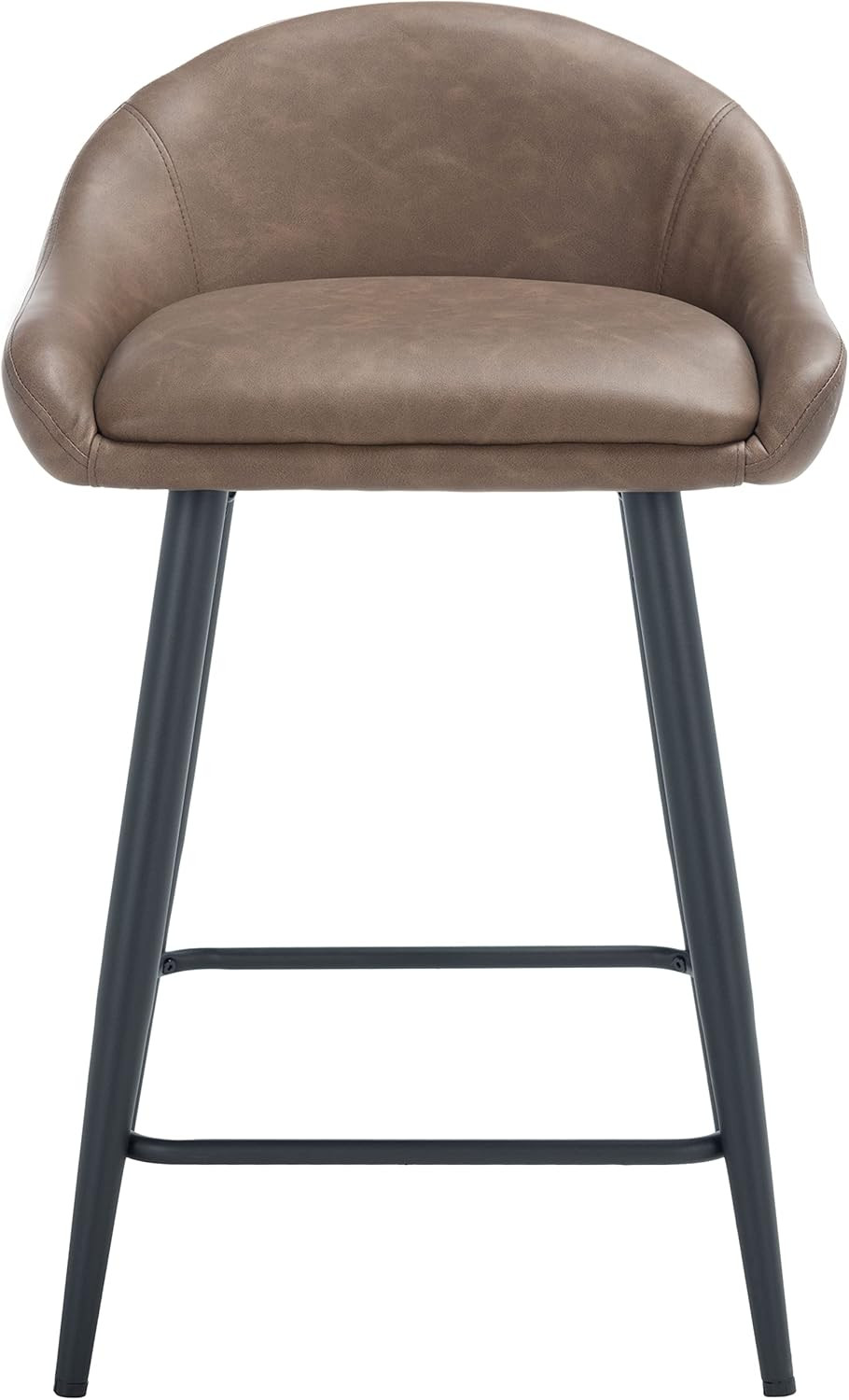 Anson Saddle Brown Faux Leather 25-Inch Counter Stool by  Home