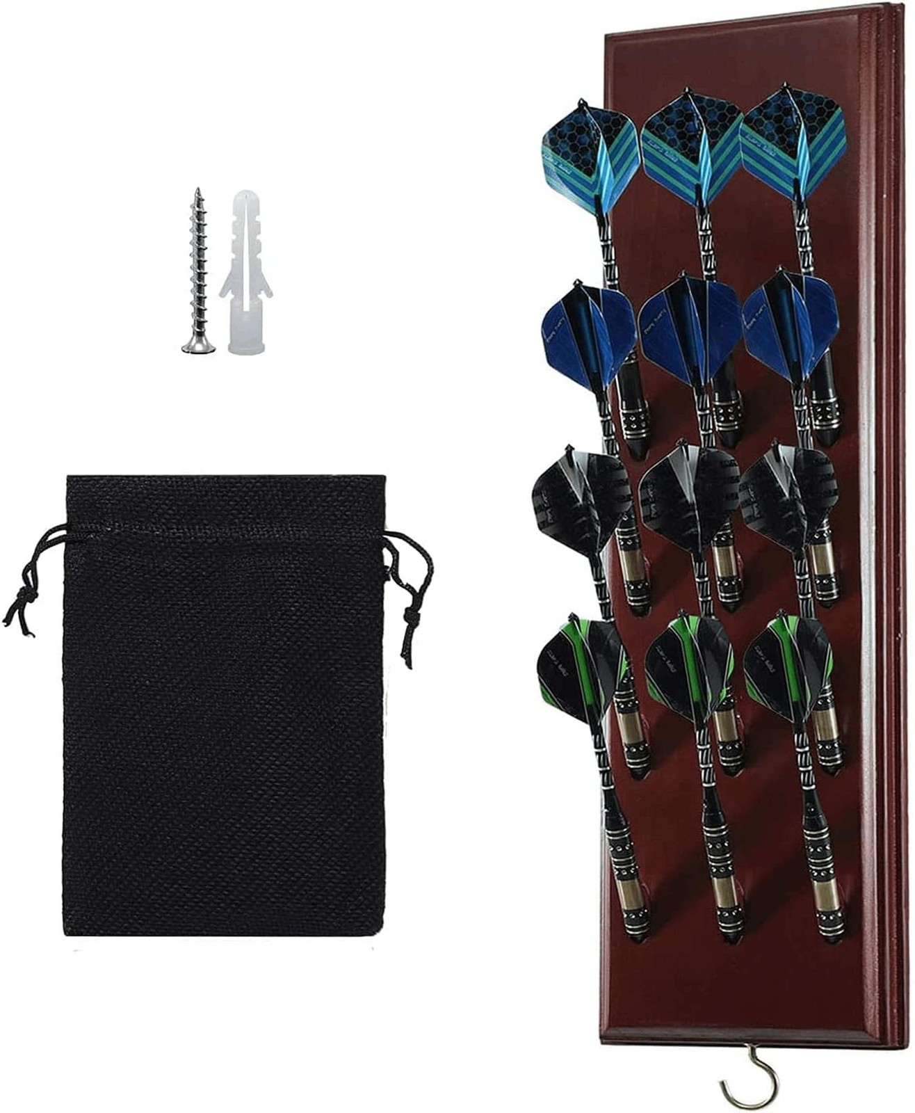FDLS Darts Holder Wall Mounted Displays 12 or 15 Steel/Soft Tip Darts, Darts ...
