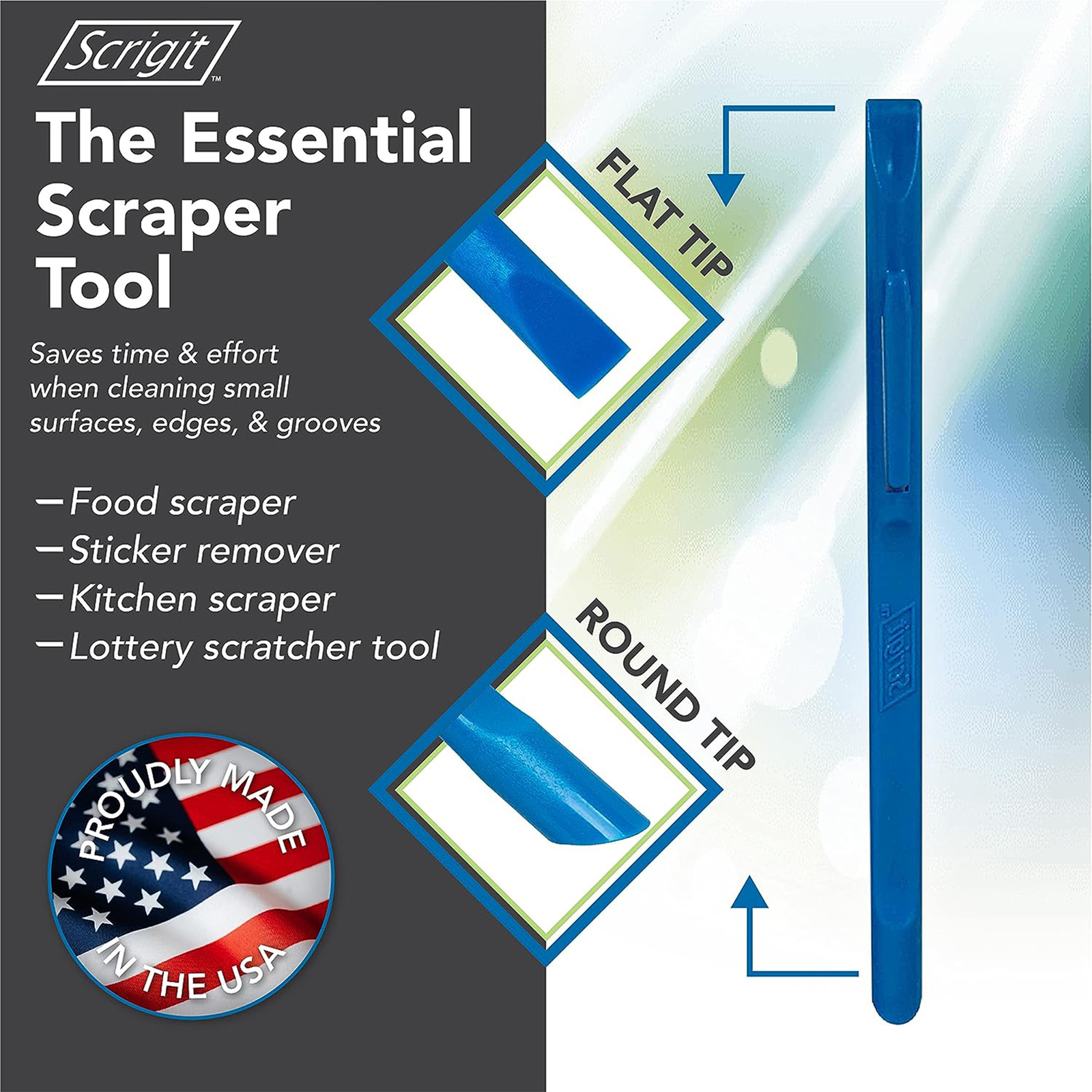 Scrigit Scraper No-Scratch Plastic Scraper Tool, 5-Pack Multi-Use Scraping Tool