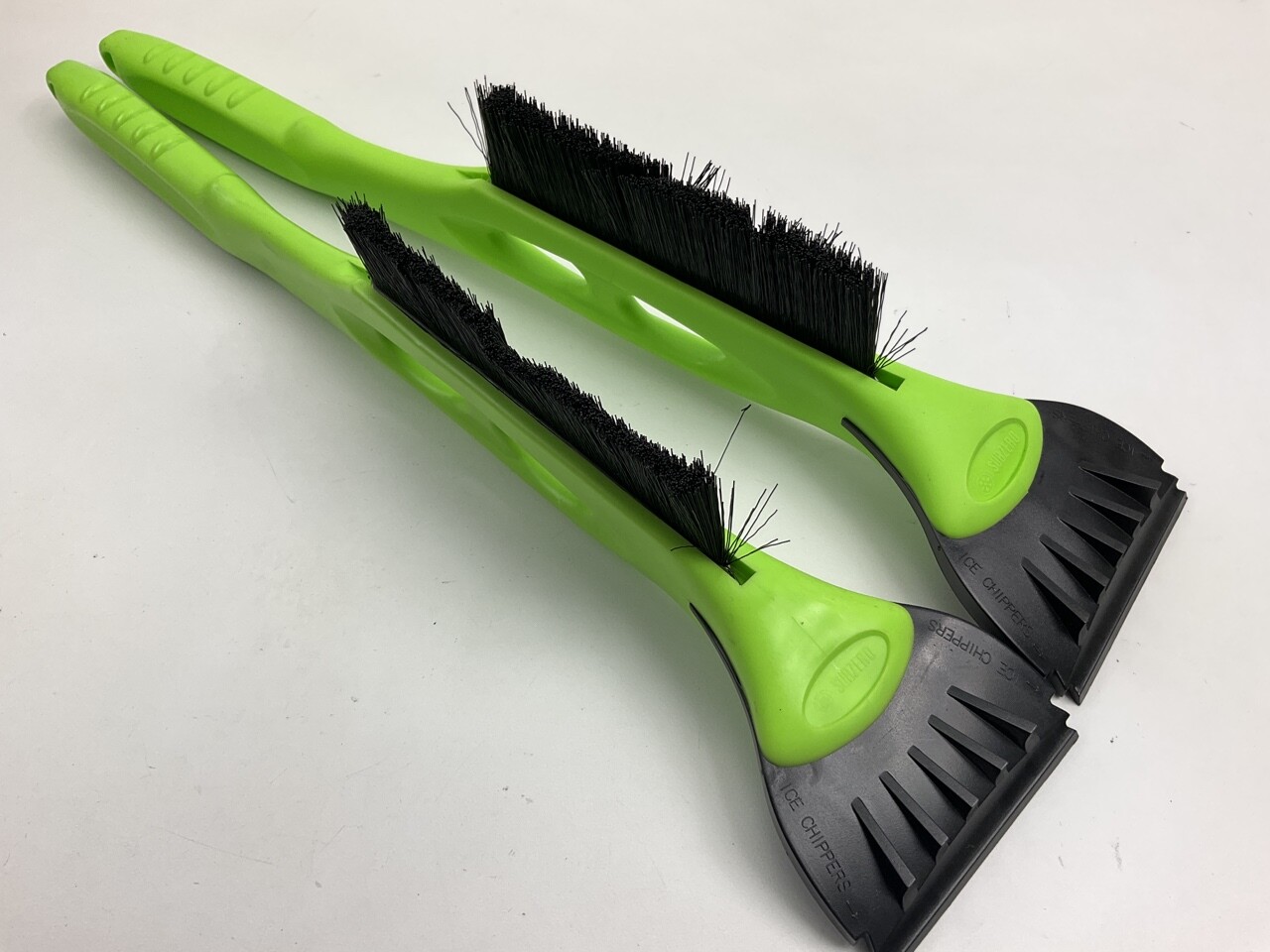(2) Hopkins 16024 GREEN SubZero 21" Ice Ripper Snowbrush & Ice Scraper Combo