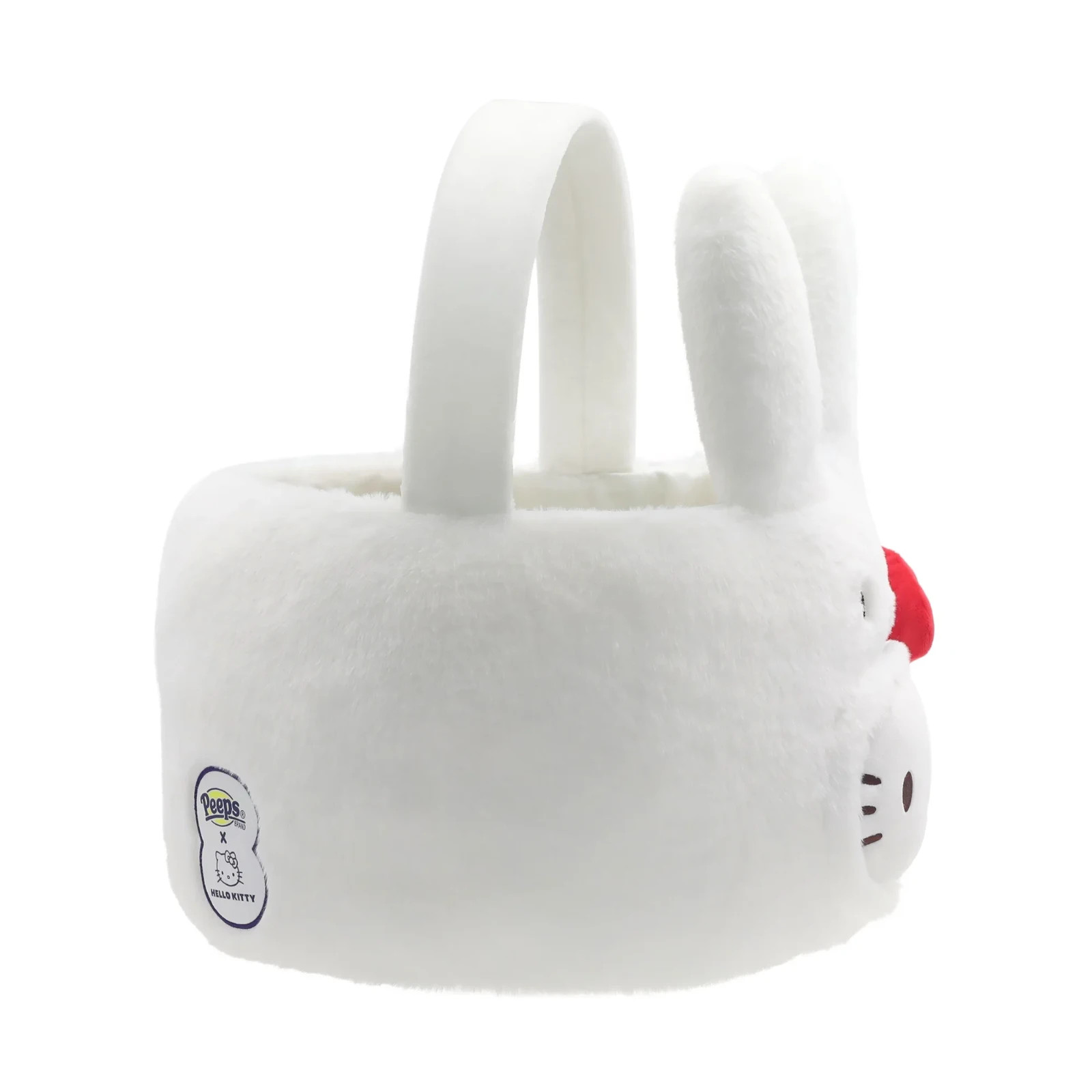 HELLO KITTY White PEEPS JUMBO SIZE Easter Bunny Basket W/Handle! - 9.25" X 15.5"