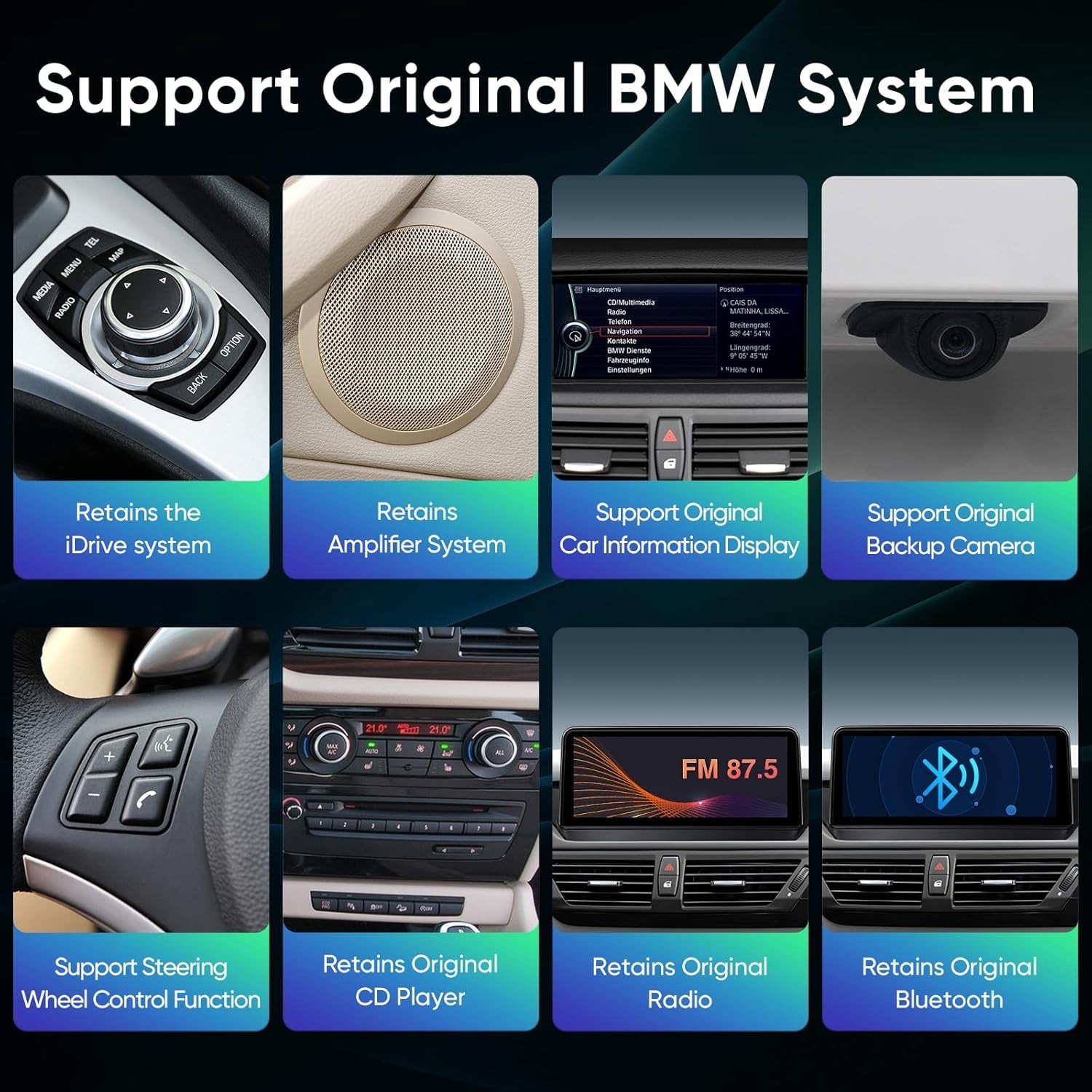 10.25' Touch Screen For BMW CIC X1 E84 Wireless CarPlay Android Auto 2009-2015