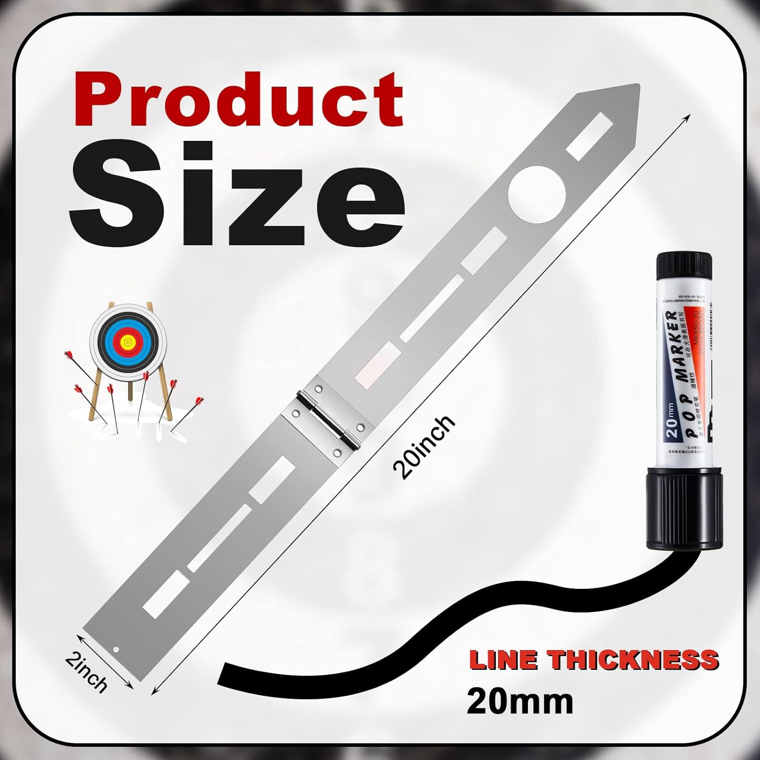Axe Throwing Target Template Stainless Steel Target Template Stencil Comes with