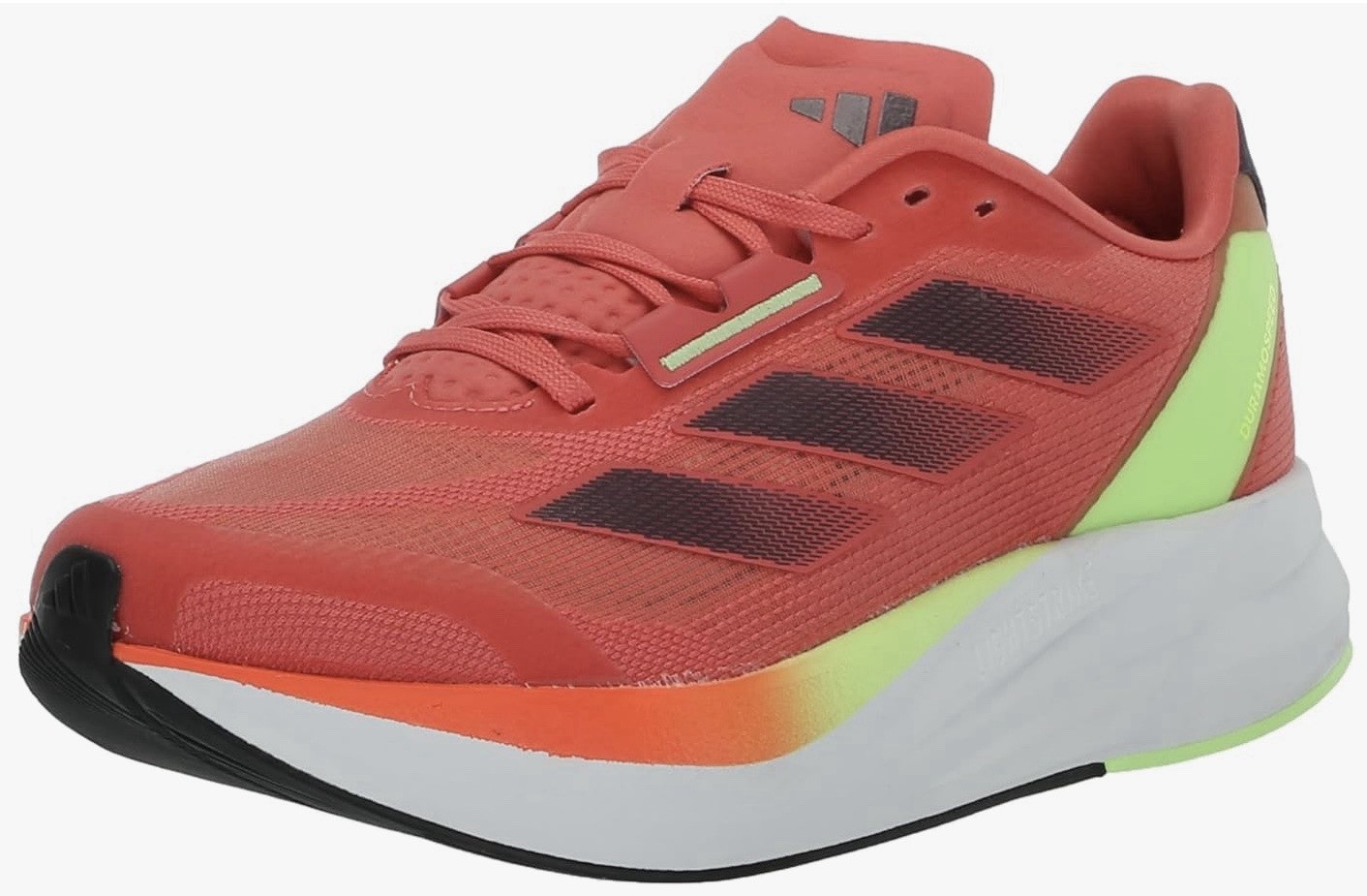 adidas Duramo Speed Men's 9.5 Running Shoes Coral/Black/Green IF3543
