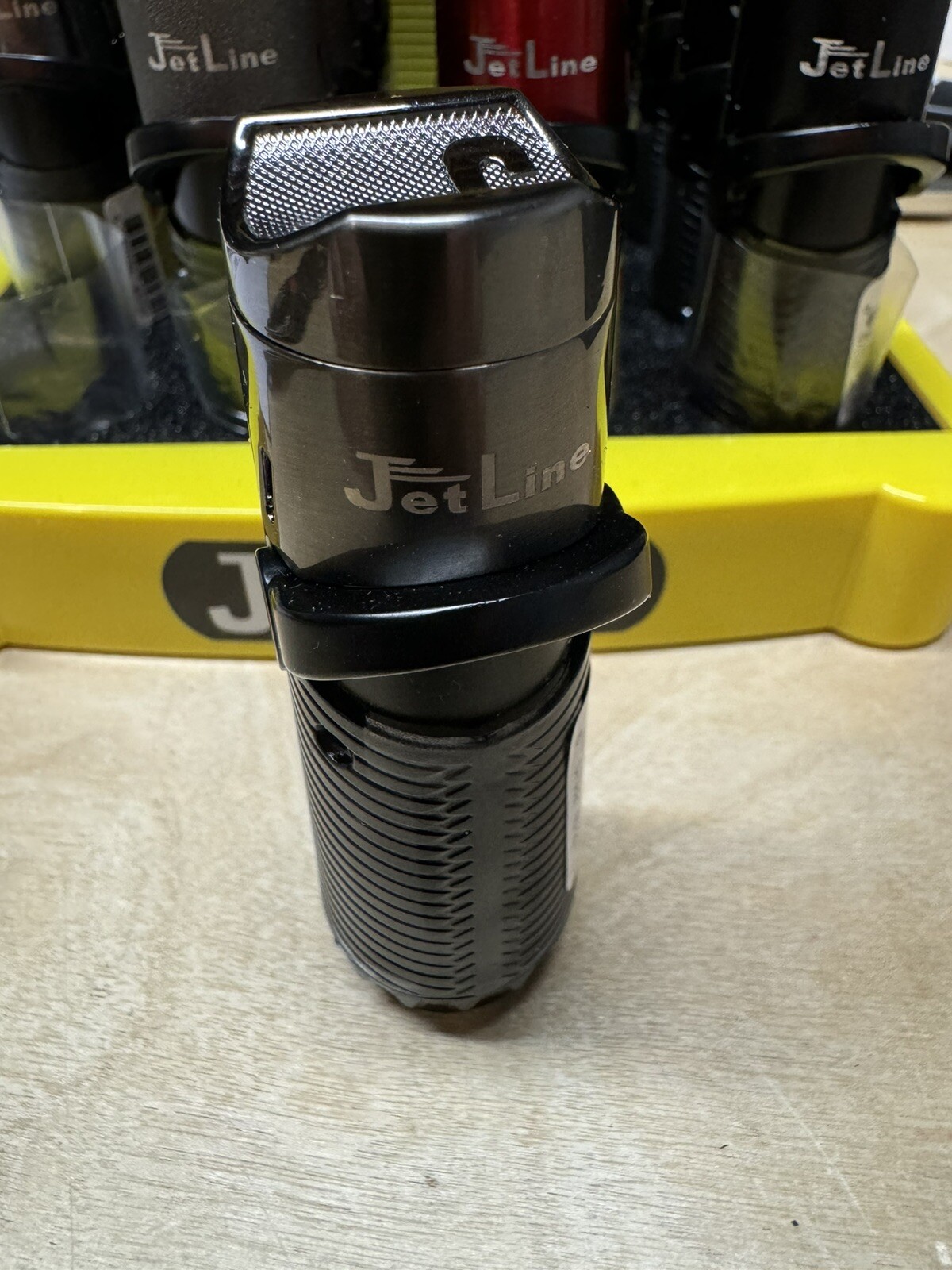 Jetline Regal Triple Flame Cigar Torch Lighter Punch - Black and Gunmetal - New