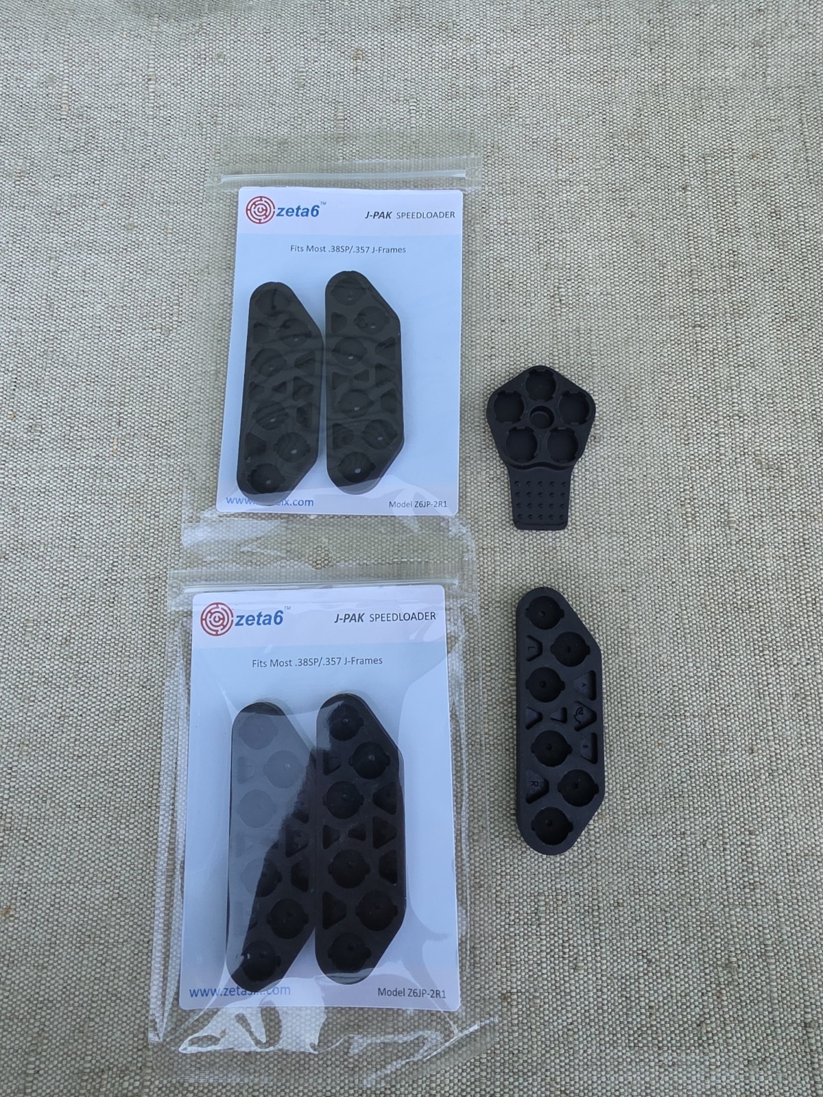 Zeta6 K-PAK2 EDC Stackable Speedloader for 38spl/357mag 6 Total, 4 New