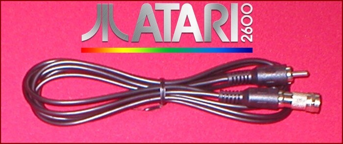 6Ft RCA AV Video Cable & RF Coax TV Adapter for Atari 2600 Jr. Junior System NEW