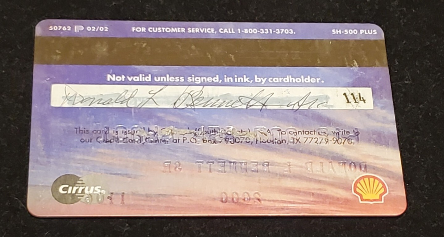 Shell Credit Card ~ exp 2006 ~ our # cc2286