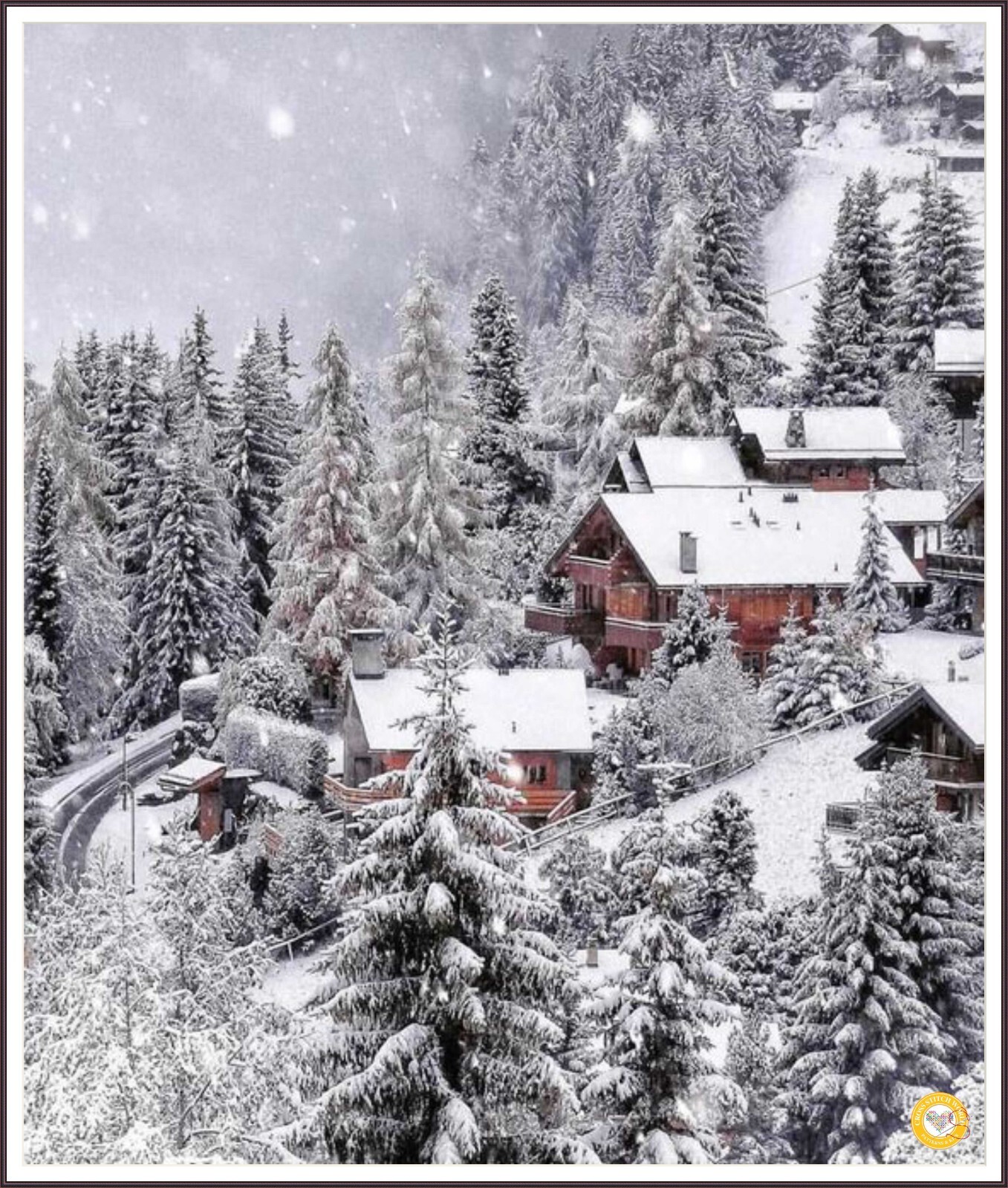 Somewhere in Switzerland 90 Chart Counted Cross Stitch Pattern Needlework