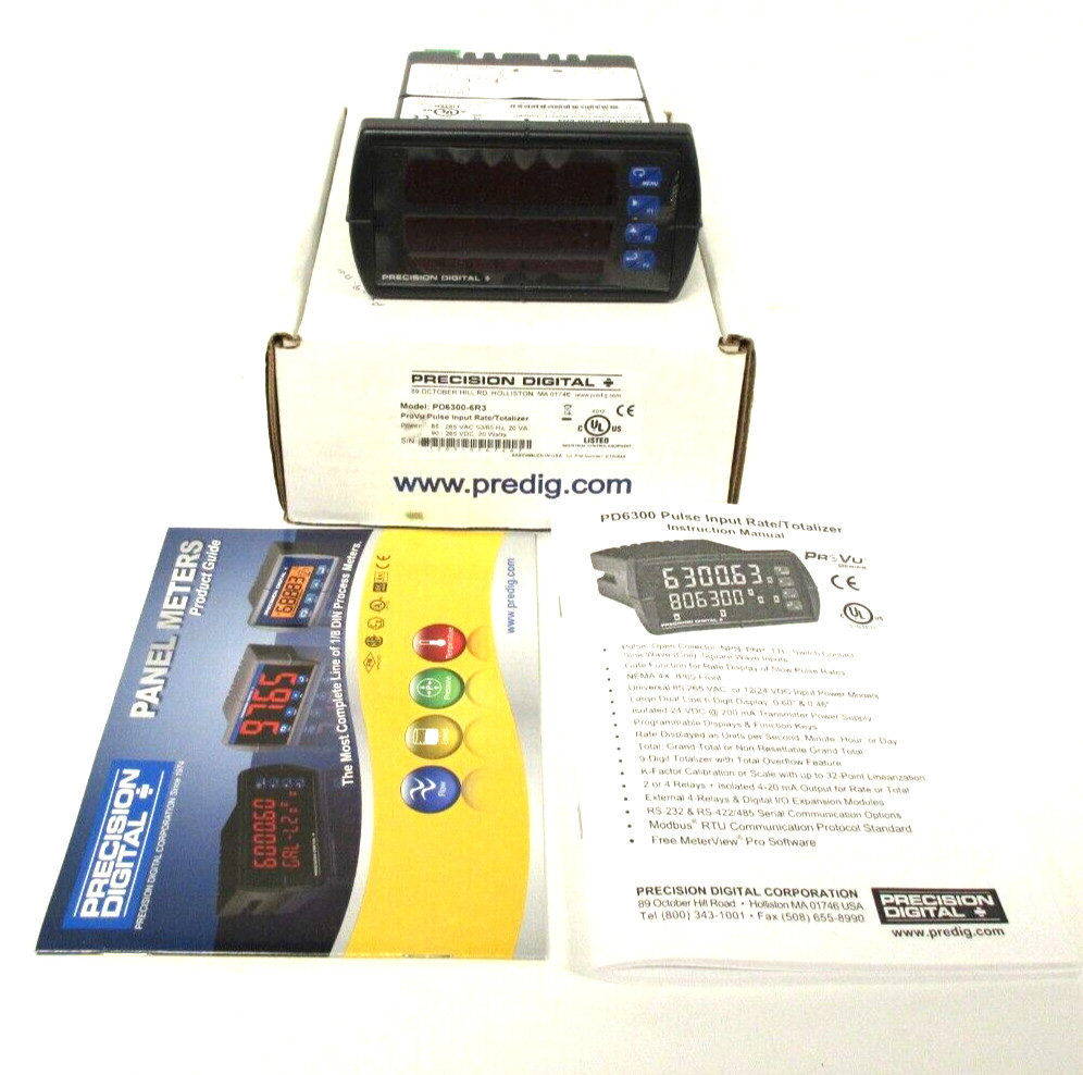 Precision Digital PD6300-6R3 ProVu Pulse Input Rate/Totalizer