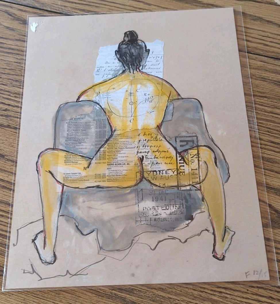 Original Artwork Drawing Sketch By Opie O'Brien Deco Eclectic One Of A Kind