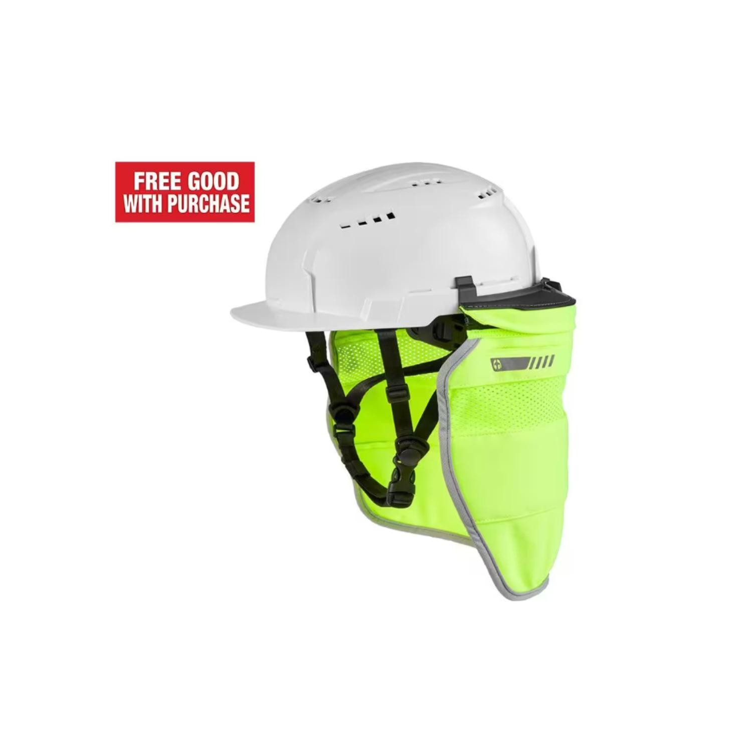 Milwaukee 48-73-1070 Bolt Yellow High Visibility Mesh Sunshade with 50+UPF UV