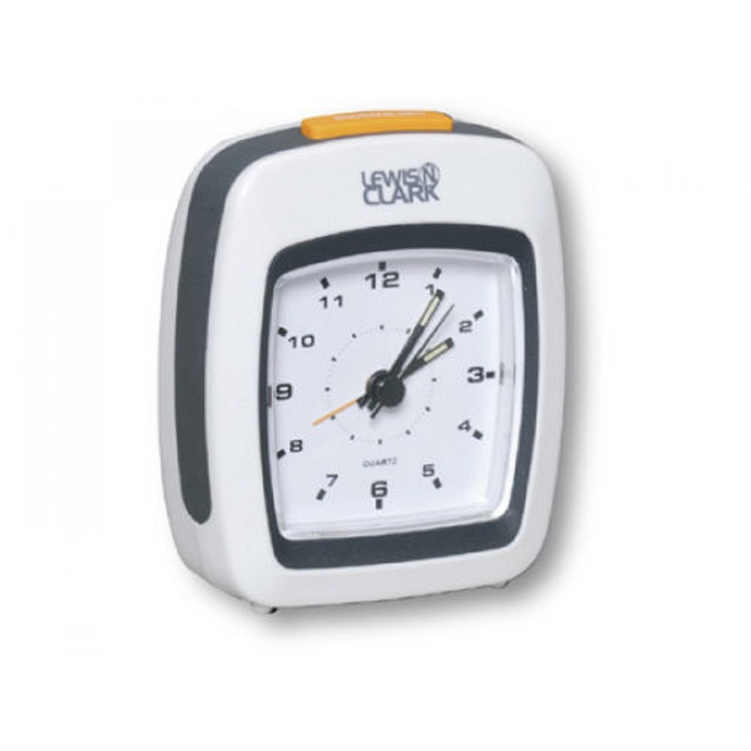 Lewis N. Clark Analog Alarm Clock, White, One Size