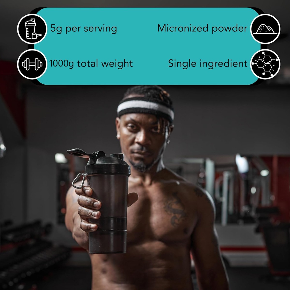Pure Creatine Monohydrate 5LBS Powder Micronized 454 Servings 5g Per Serving
