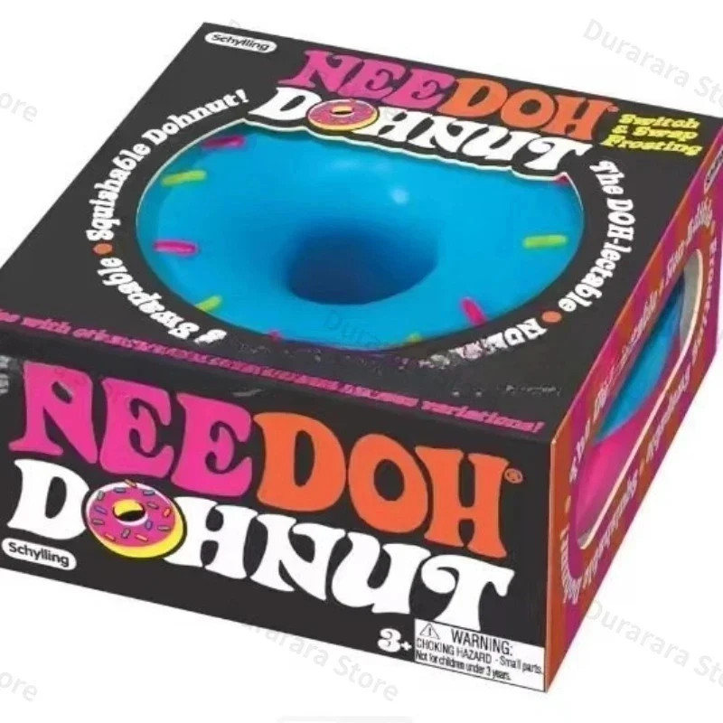 Schylling Needoh Dohnuts Blue Doughnut - Sensory Fidget Stress Relief Toy Gifts