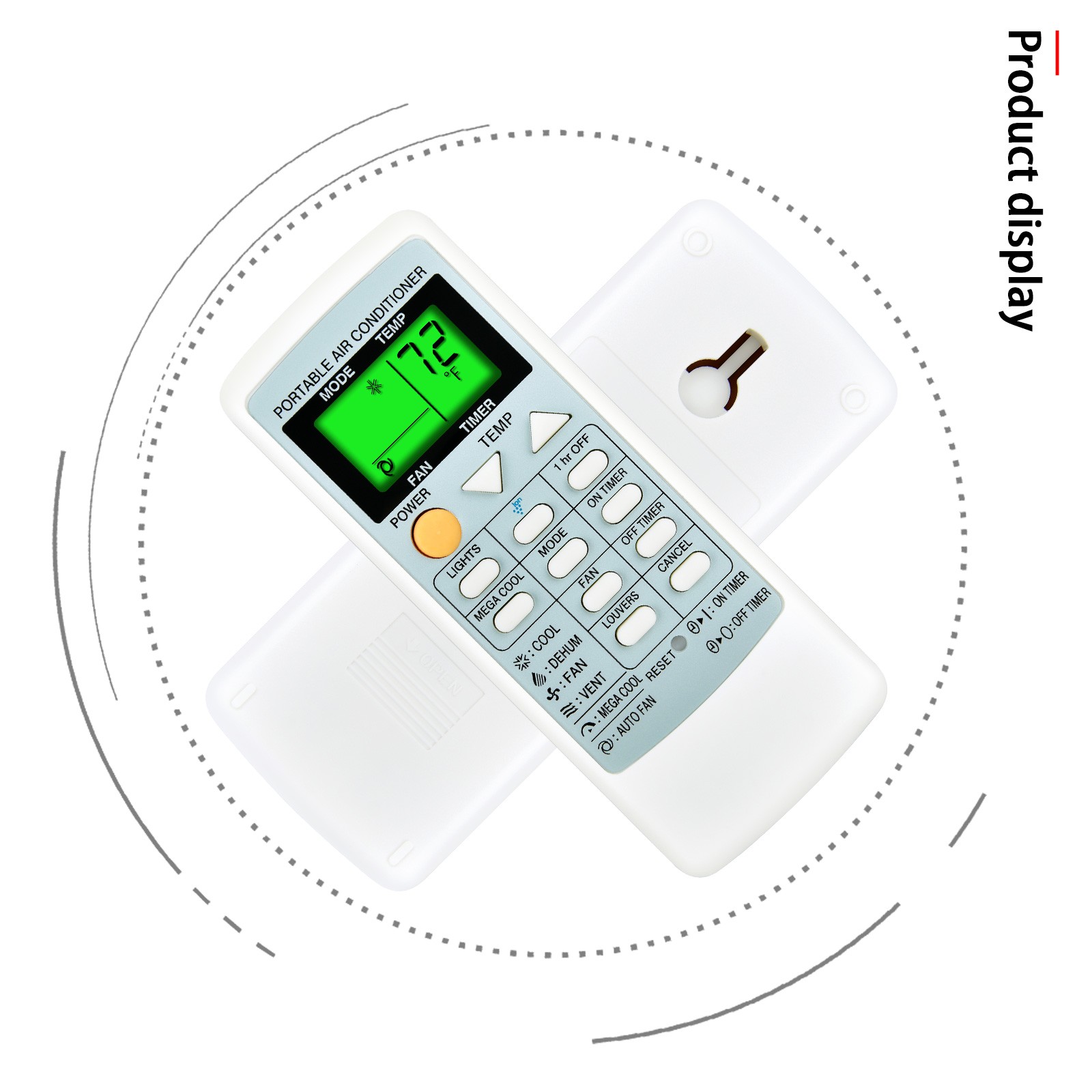 CRMC-A663JBEZ Remote Control For Sharp Air Conditioner CRMC-A805JBEZ w/Backlight