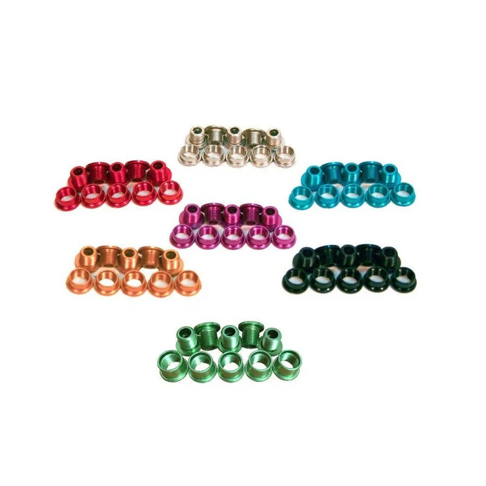 Runlux Alloy Chain Ring Studs Red Pkt 5