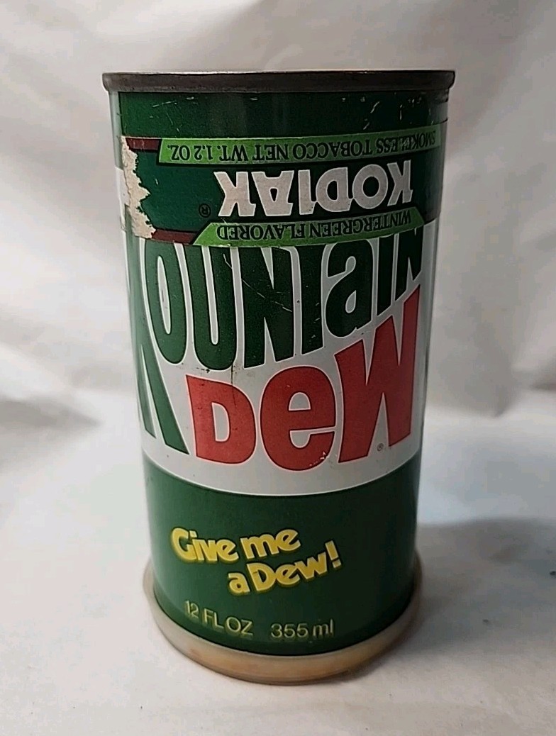 VTG Mountain Dew Empty Coin Bank- 5” Tall-Pepsi Co.