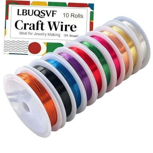 Rolls 24 Gauge Colored Copper Jewelry Wire - 0.5mm Beading Wire | Non 10