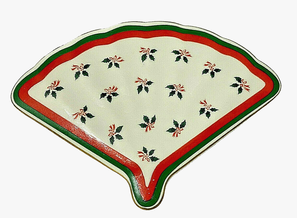 Lefton China Small Trinket Box 2391 Fan Shaped Floral Hand Painted