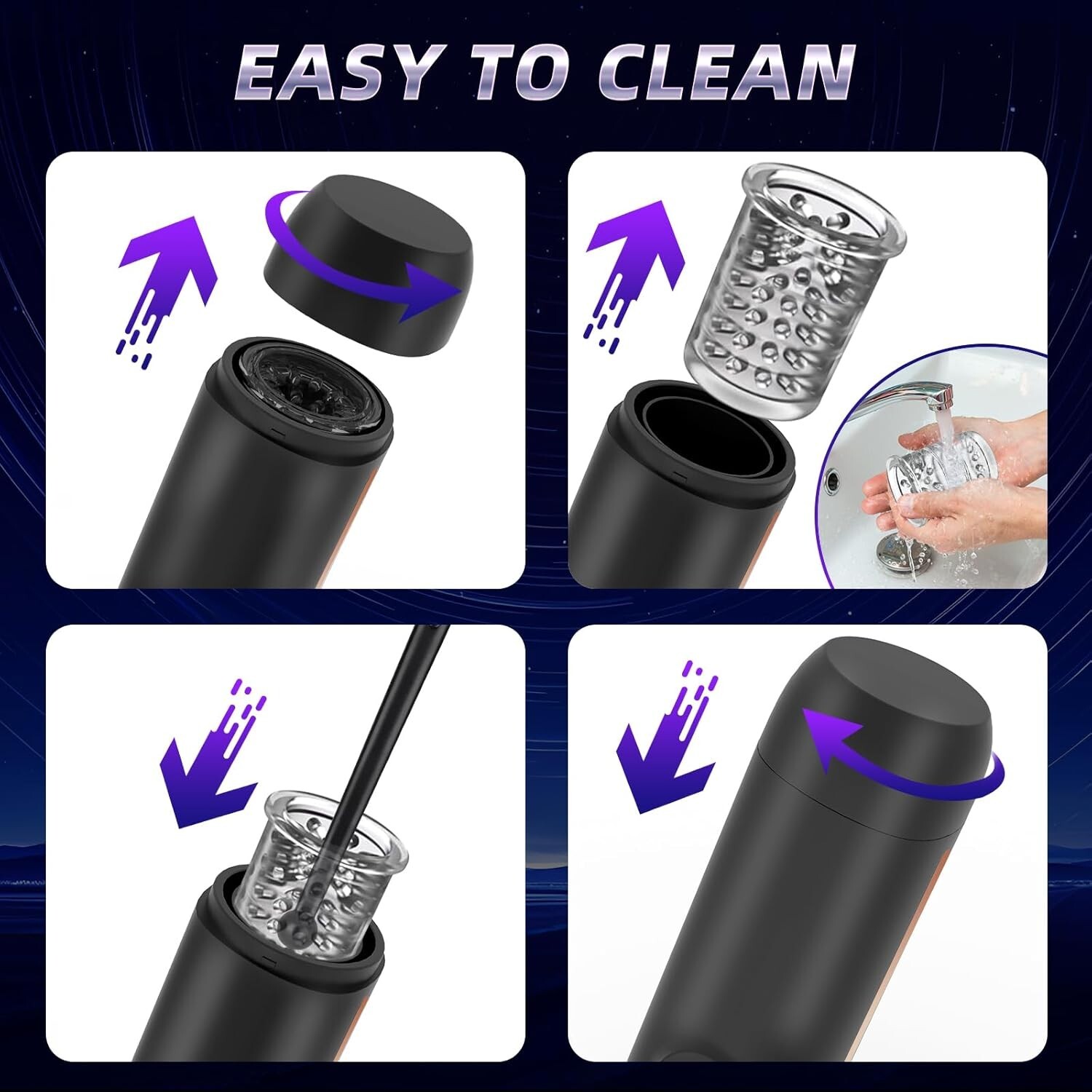 Male Masturbaters Automatic HandsFree Rotating Cup Thrusting Stroker Lubricants