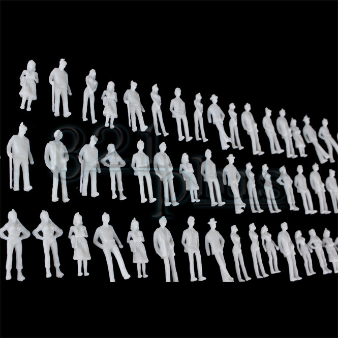 100 pcs. 1:160 Scale Figures N Gauge Model Trains unpainted sitting & standing
