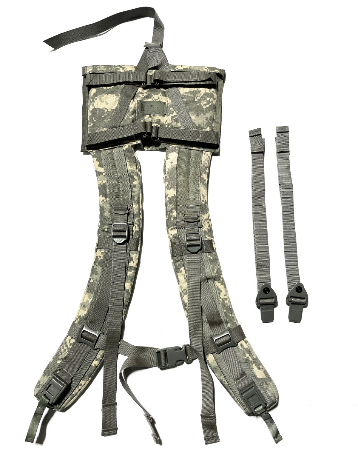 NEW US Army MOLLE II Large Rucksack ACU Enhanced Shoulder Straps COMPLETE
