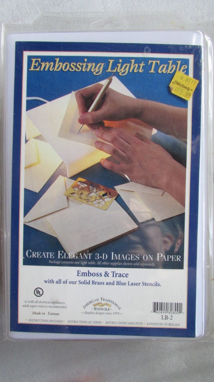 American Traditional Stencils Embossing Light Table LB-2 NEW