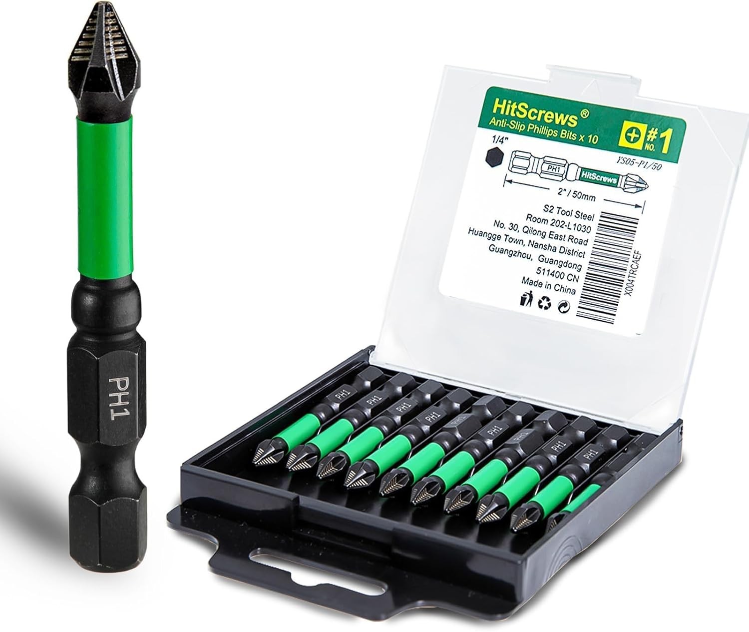 PH1 Anti-Slip Screwdriver Bits - 2" Impact Driver Bits #1, 2025 New