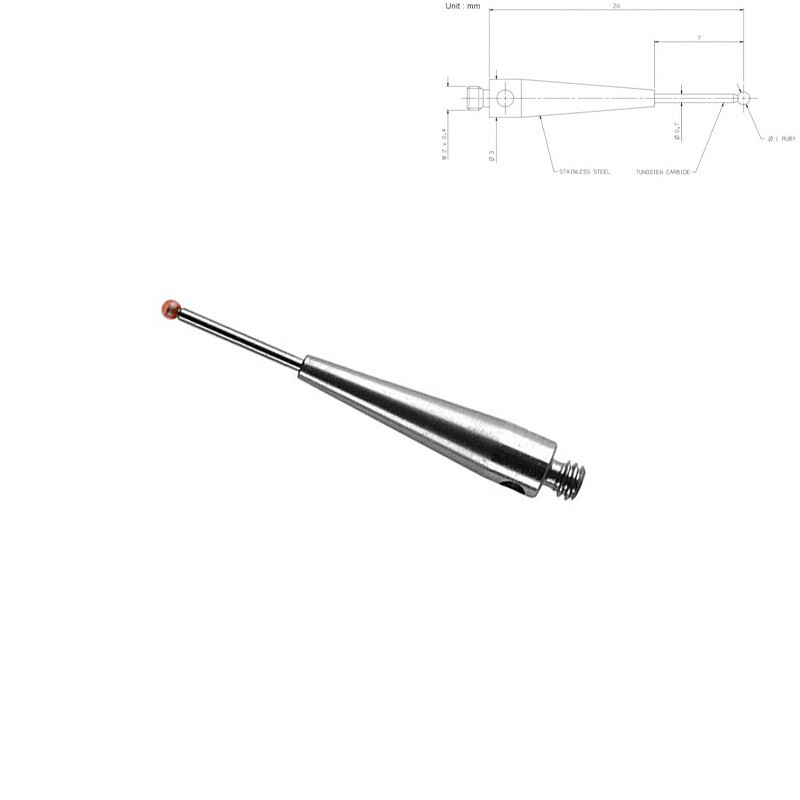 Cmm Touch Probe Cmm Stylus Tip M2 CMM Styli 1mm Ruby Ball 20mm Long A-5000-7808