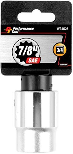 Performance Tool W34528 3/4" Drive 12-Point SAE Standard Socket, 7/8"