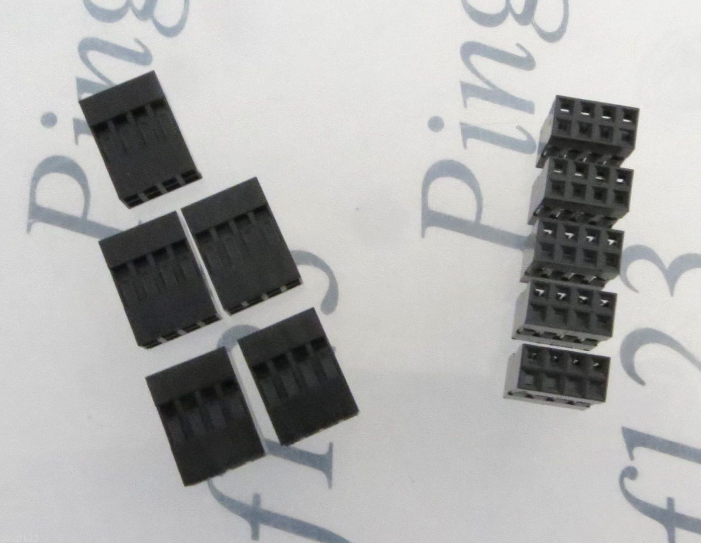 10 pcs Dupont Wire jumper 2.54mm 2x4p choice of housing / female / male header