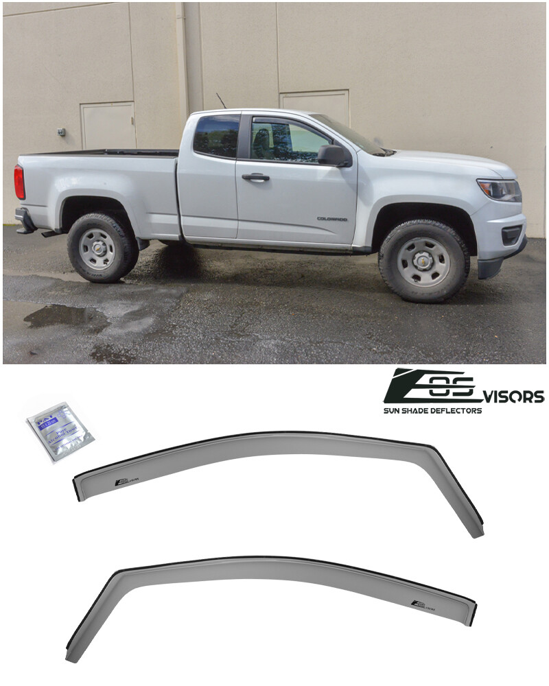 EOS For 15-Up Colorado Extended Cab | IN-CHANNEL Side Window Visors Rain Guards