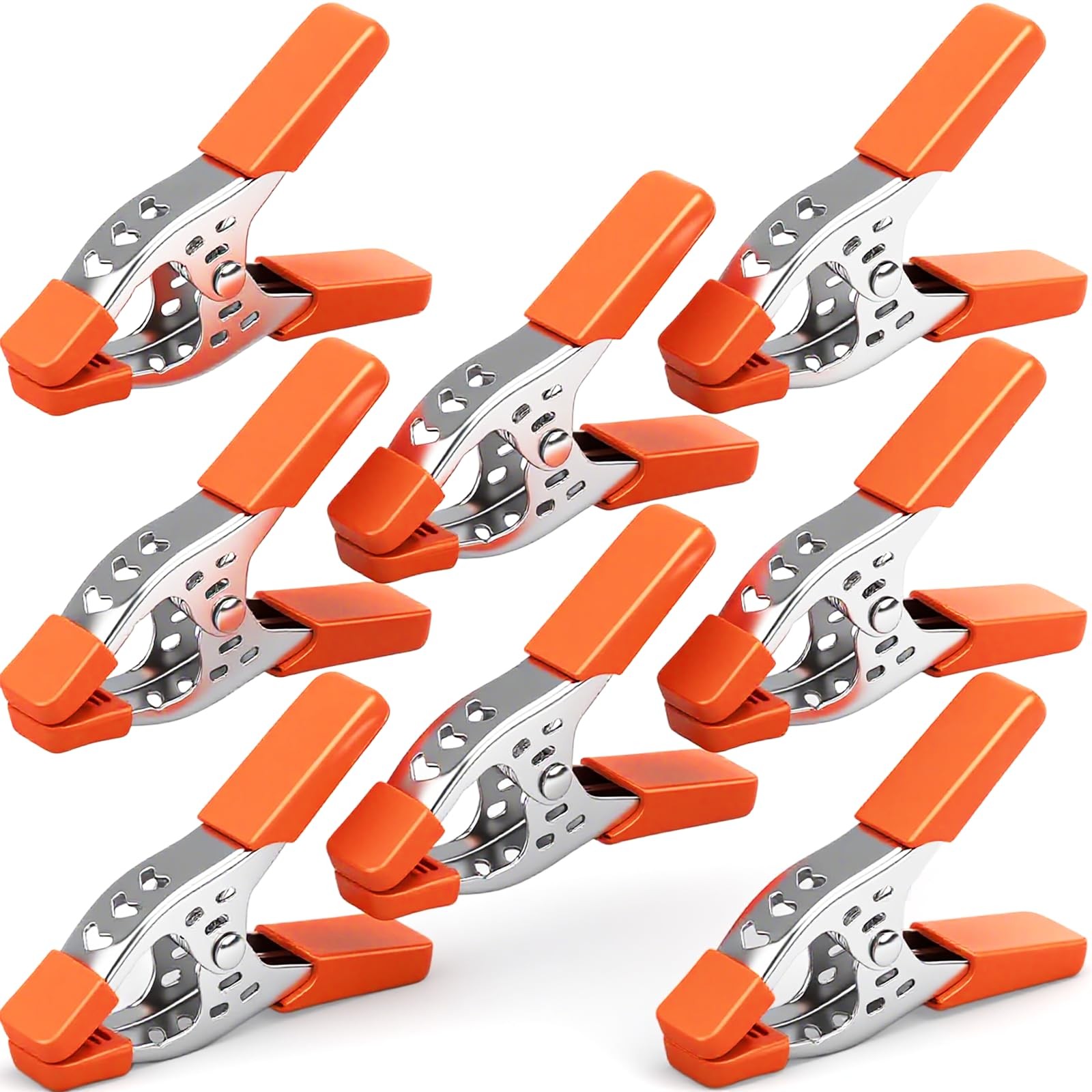 8 Piece 4 Inch Spring Clamp Heavy Duty Metal Clamp 1.5 Inch Jaw Opening