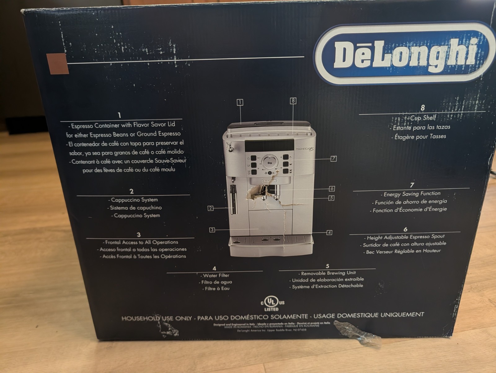 DeLonghi Magnifica XS Compact Automatic Espresso Machine - Silver/Black ECAM2211